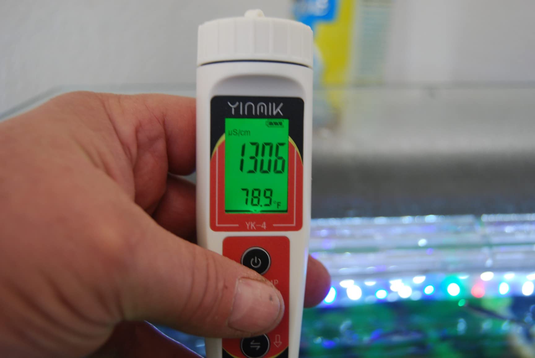 YINMIK PH Meter, Digital 4 in 1 PH EC TDS Temp Meter for Water Hydroponics customer photo 2