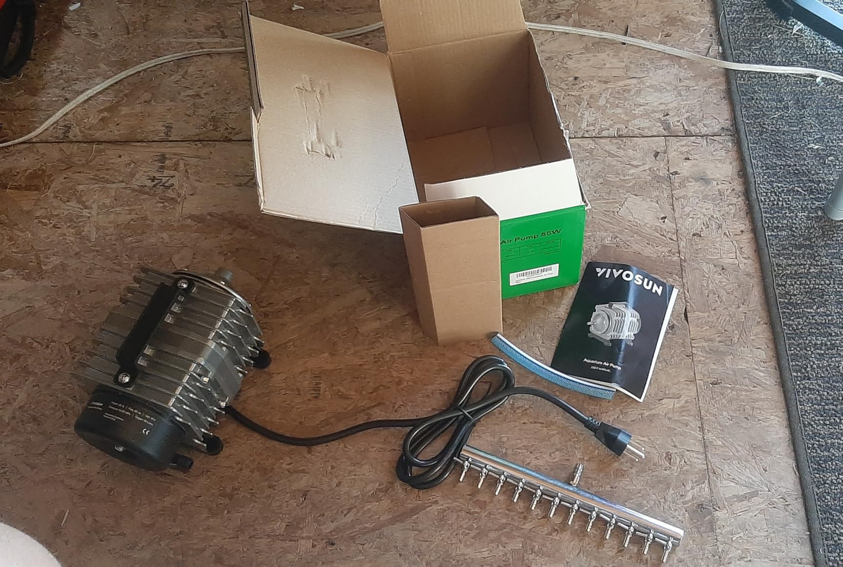 VIVOSUN 634GPH Aquarium Air Pump Commercial Air Pump with Aluminum Housing customer photo 1
