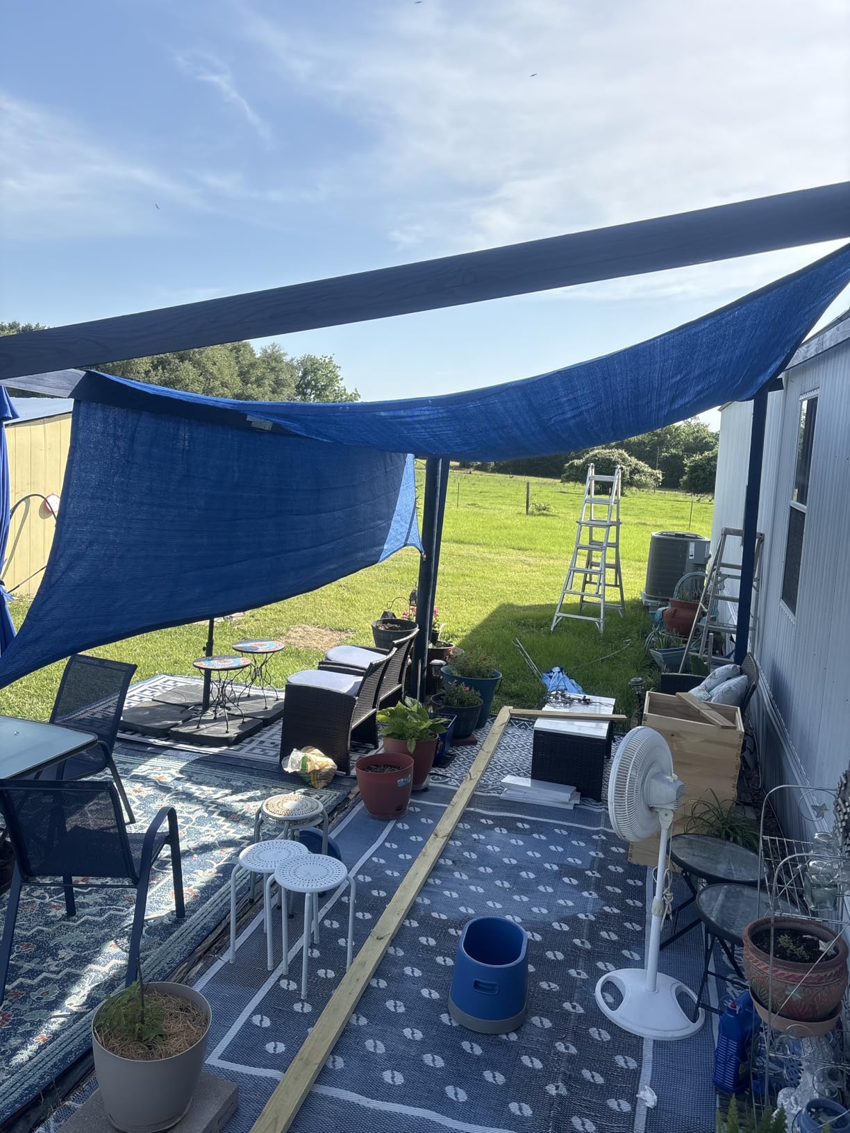 GORILLA GRIP Heavy Duty Sun Shade Sail for Outdoor Patio, 6x10 FT, Sand | UV Protection Fade Tear and Rust Resistant Rectangle Canopy, Curved Edges Blocks Sunlight, Breathable Cover, Lawn Garden customer photo 1