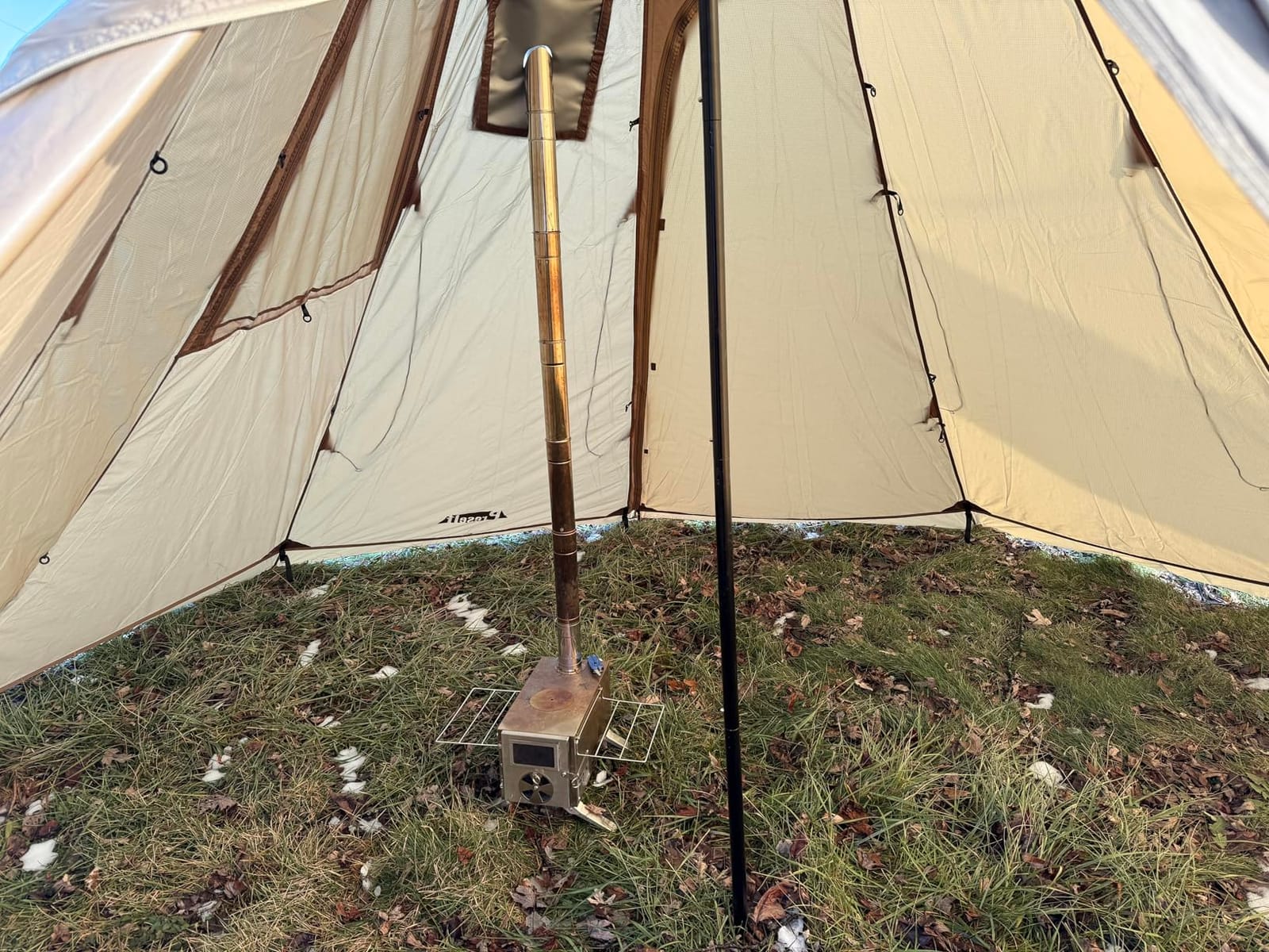 Preself 4~6 Person Tipi Hot Tent T3 XL with Screen Window, Height 8' 6