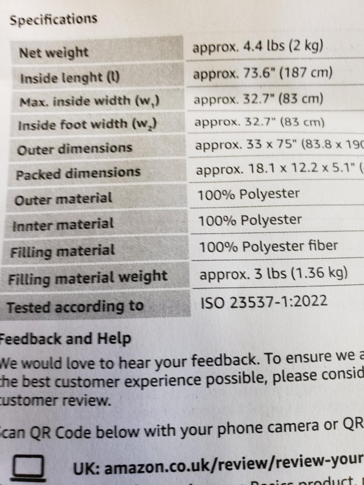 Amazon Basics 30°F Cool Weather Sleeping Bag for Adults, Warm and Comfortable, Compact Lightweight, 75