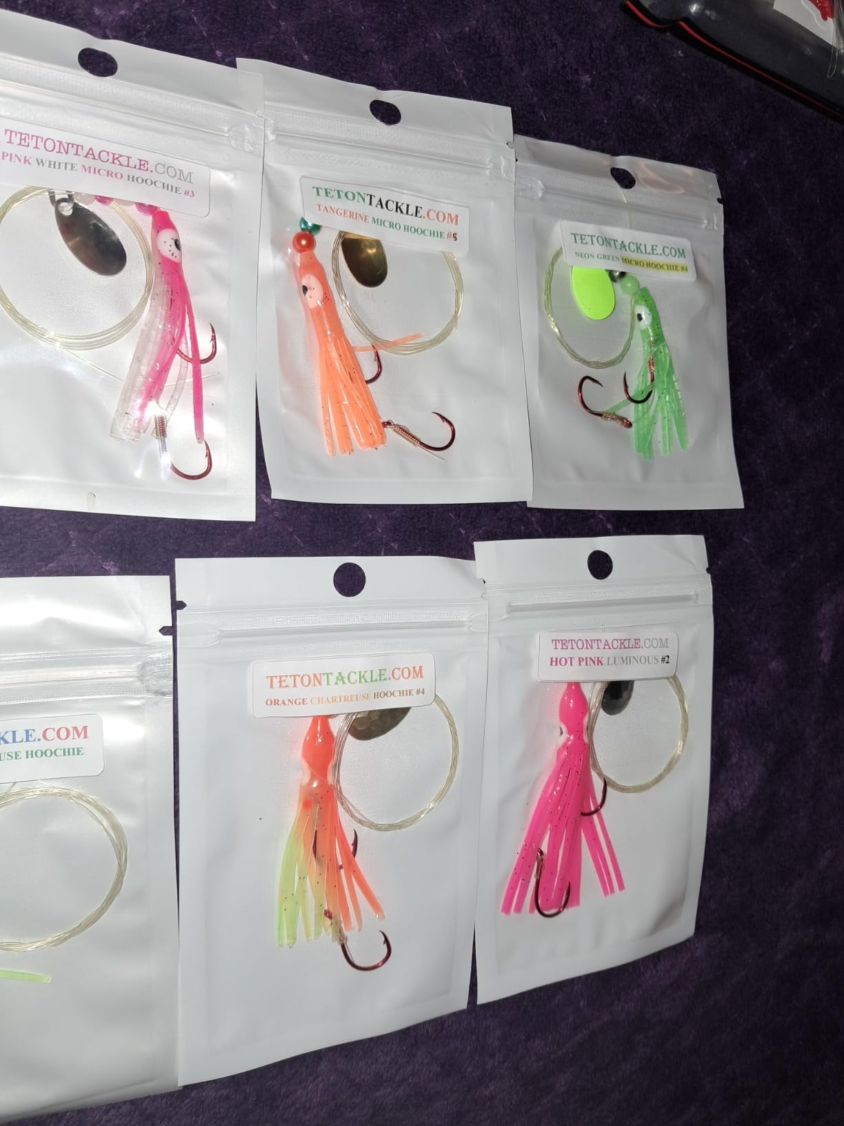 Squid Fishing Hoochies 10 Pack, Glow Kokanee Salmon Trolling Lures customer photo 1