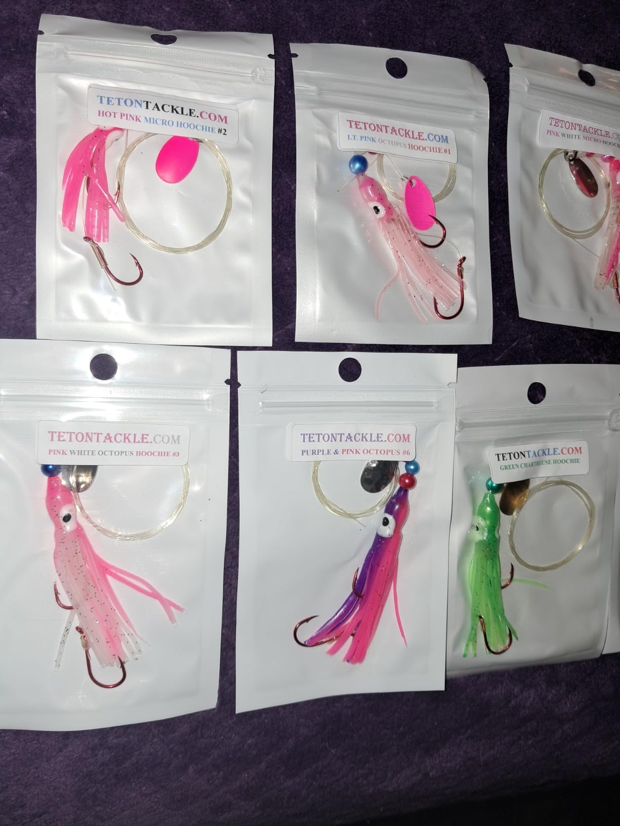 Squid Fishing Hoochies 10 Pack, Glow Kokanee Salmon Trolling Lures customer photo 2