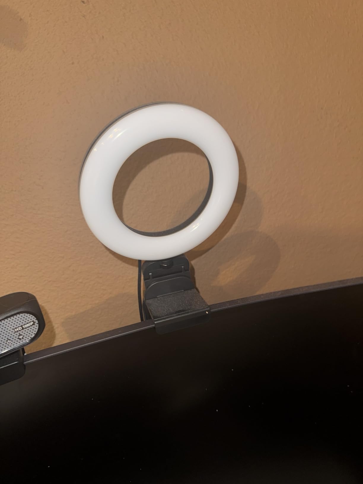 Evershop Ring Light for Laptop Desk Clip On,Small Computer Video Conference Lighting with Stand for Phone/Webcam/Monitor,5
