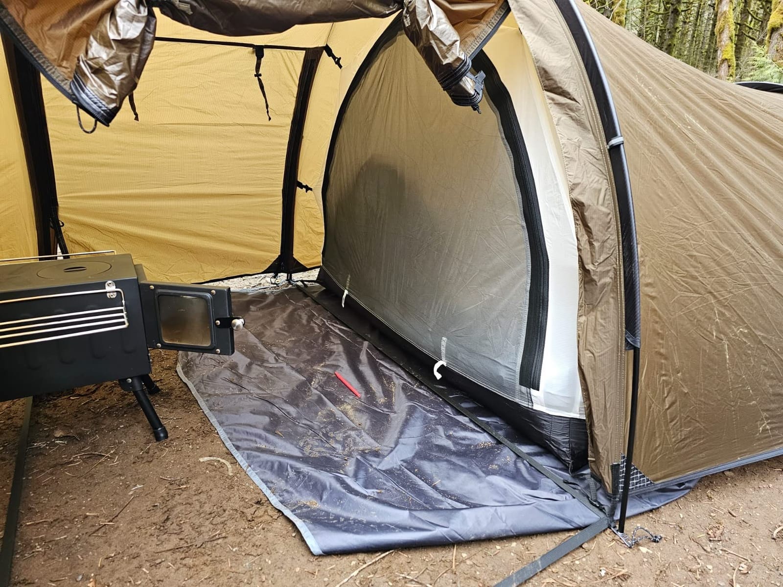 POMOLY Tunnel Tent for 1-2P Camping, Locomotive 2 Chimney Tent for 4 Season Hiking, Backpacking, Hunting (Without a Ground Sheet) customer photo 2