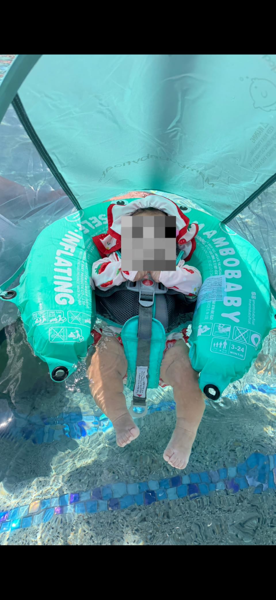 Mambobaby Float with Canopy, UPF 50+ Baby Swim Float customer photo 2