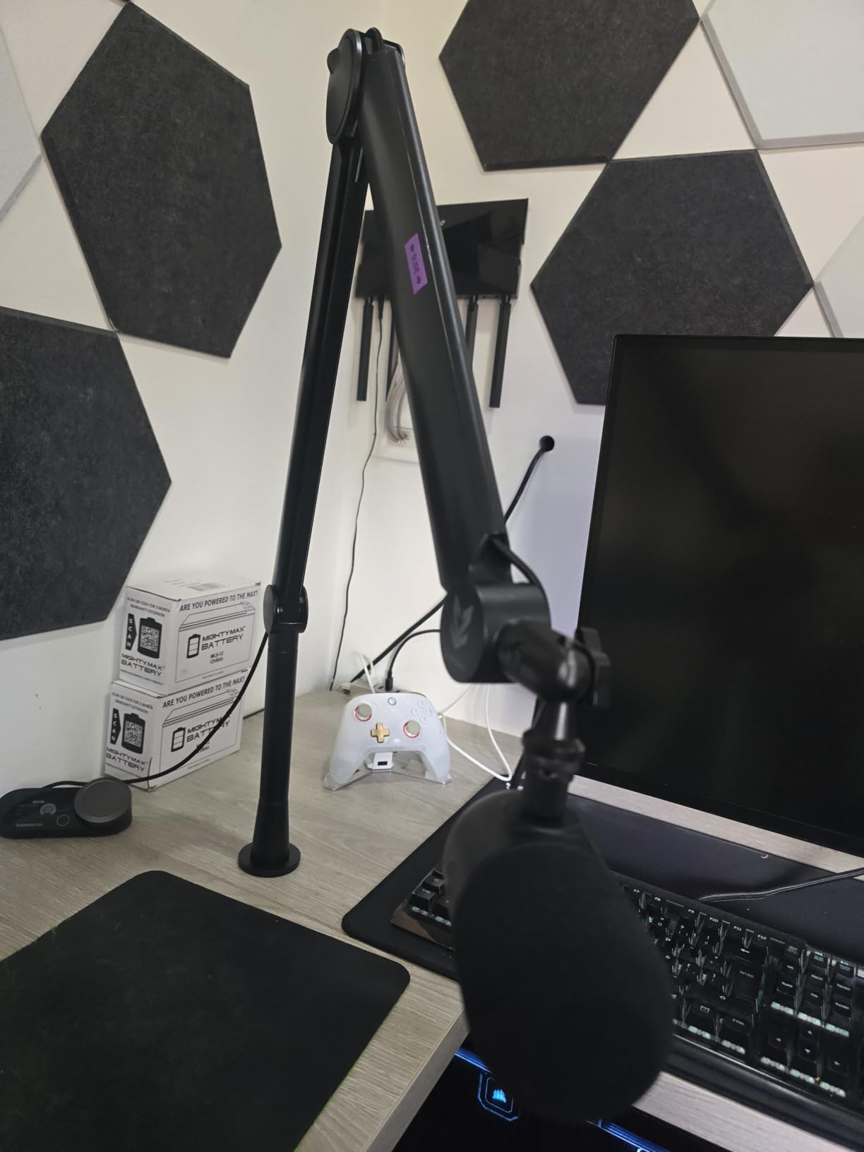 Sensic SA-30 Microphone Boom Arm, 360° Rotatable Mic Stand with 6 inch riser, Microphone Holder with 1/4