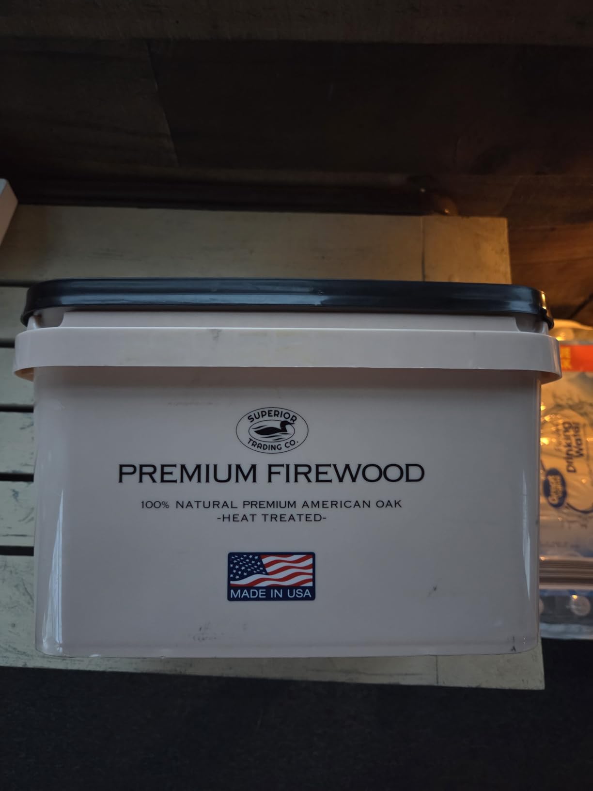 Superior Trading Oak Mini Fire Wood w/Fire Starter Pods, Winter Fireplace Starter, Wood Stove, USDA Cert 4-5” Kiln Dried Firewood, USA Made, 10-11 lbs. customer photo 1