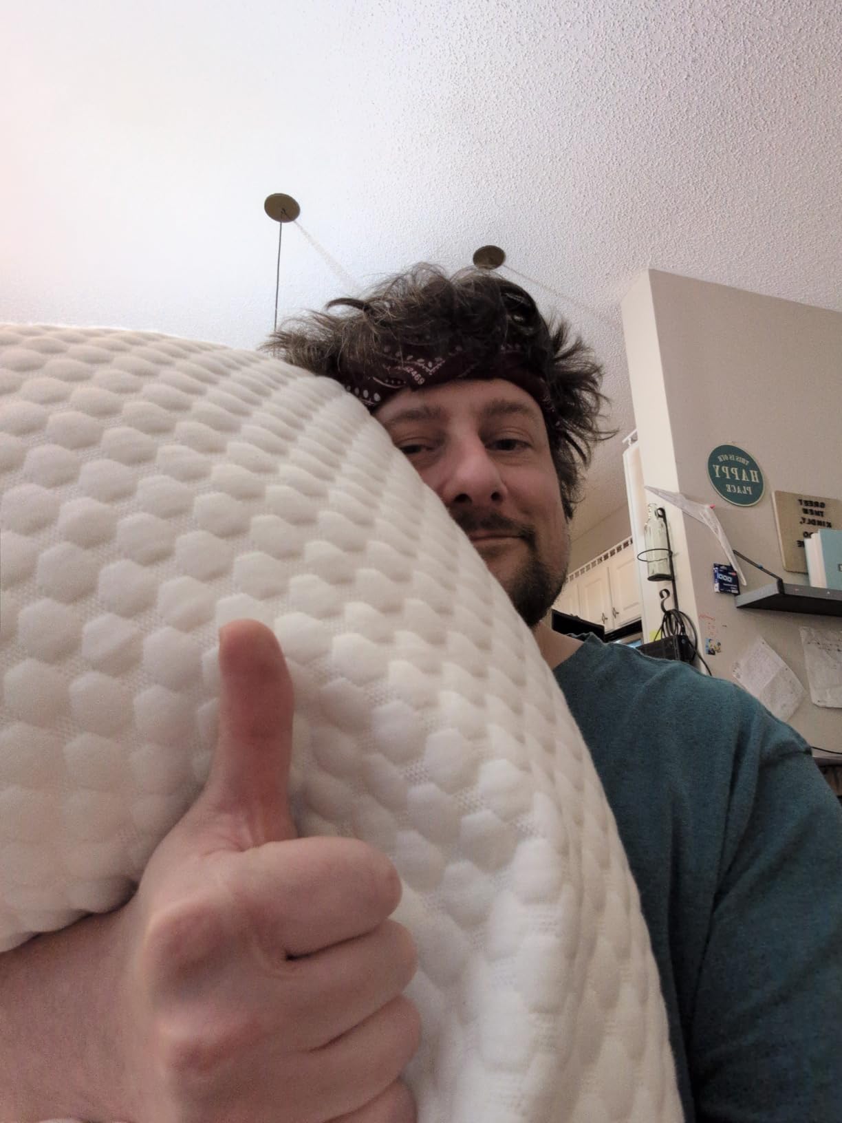 HOMELAB Cooling Adjustable Shredded Memory Foam Pillow, Queen 20x28, 1 Pack customer photo 2