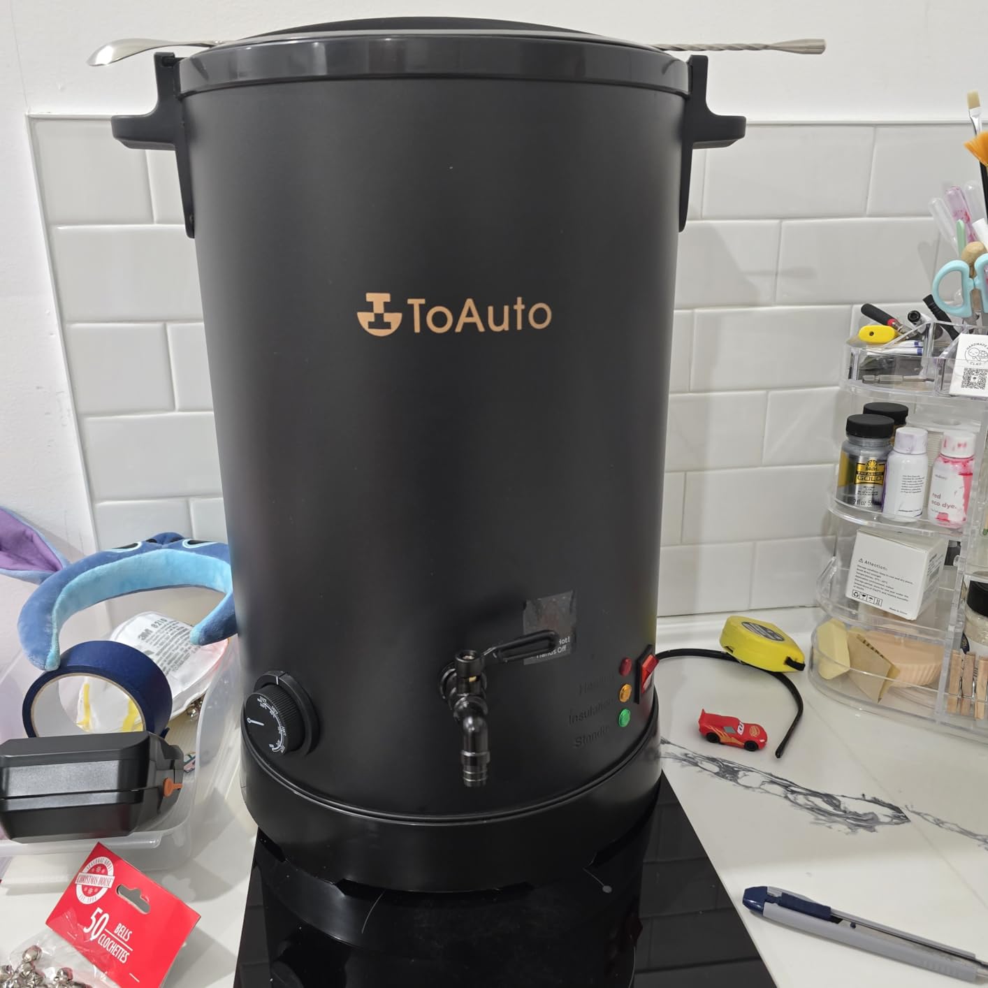 TOAUTO Commercial Wax Melter for Candle Making 15Qts Large Electric Wax Melting Pot for Candle Making Business with Temperature Control & Quick Pour Spout 110V / 1100W customer photo 2
