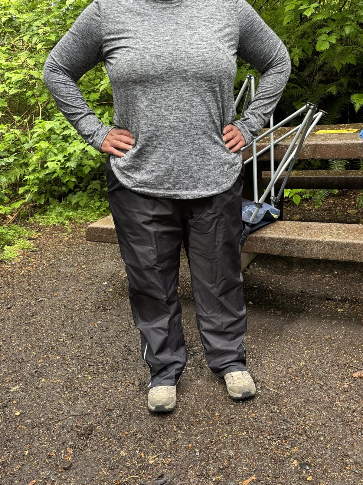iCreek Women's Rain Pants Waterproof Windproof Lightweight Outdoor Pants customer photo 1