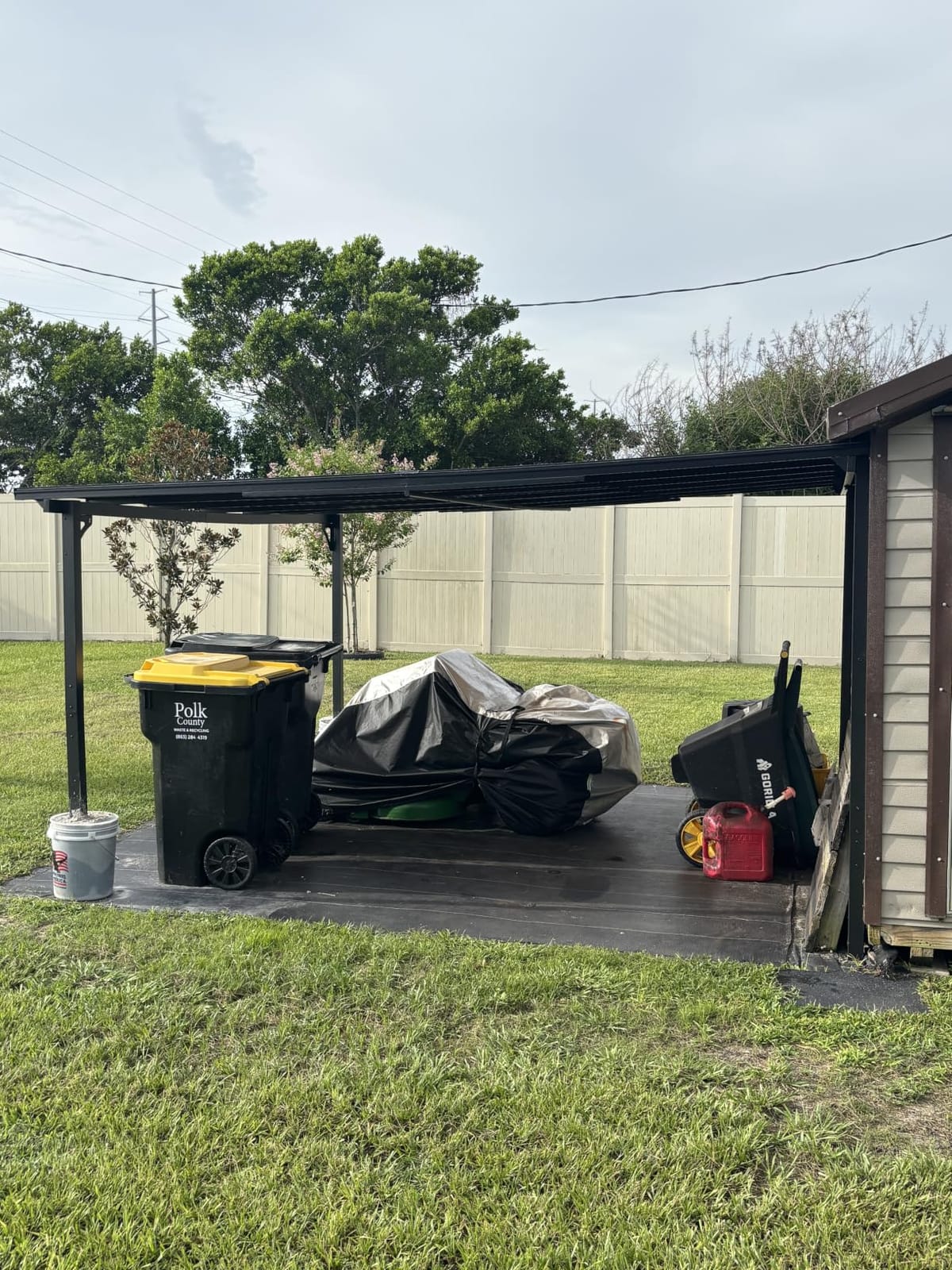 AECOJOY 10’ x 10’ Gazebo, Wall Mounted Gazebos Pergola on Clearance, Outdoor Patio Lean to Gazebo Awnings for Deck, Porch, Backyard and More customer photo 2