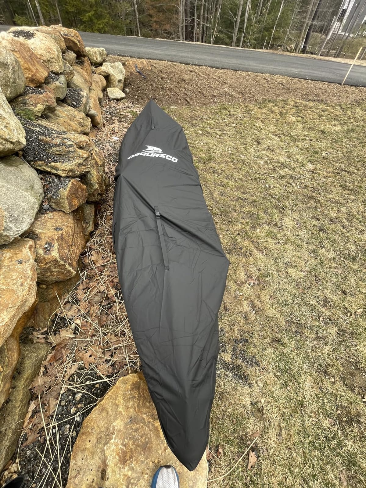 Obcursco 600D Kayak Cover Waterproof, 9.3-16.5FT, Heavy Duty Canoe Cover | UV-Proof Tear-Resistant Fabric, Kayak Cover for Outdoor and Indoor Storage, Perfect as Kayak Accessories for SUP Paddle Board customer photo 2