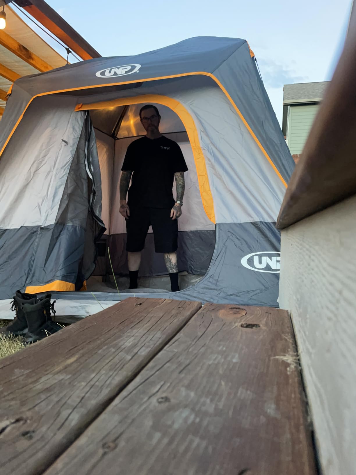 UNP 2/4/6/8 Person Tent, Portable Cabin Tent, Camping Tent 4-Person Easy Set Up, Waterproof with Top Rainfly for Outdoor Camping/Hiking customer photo 2