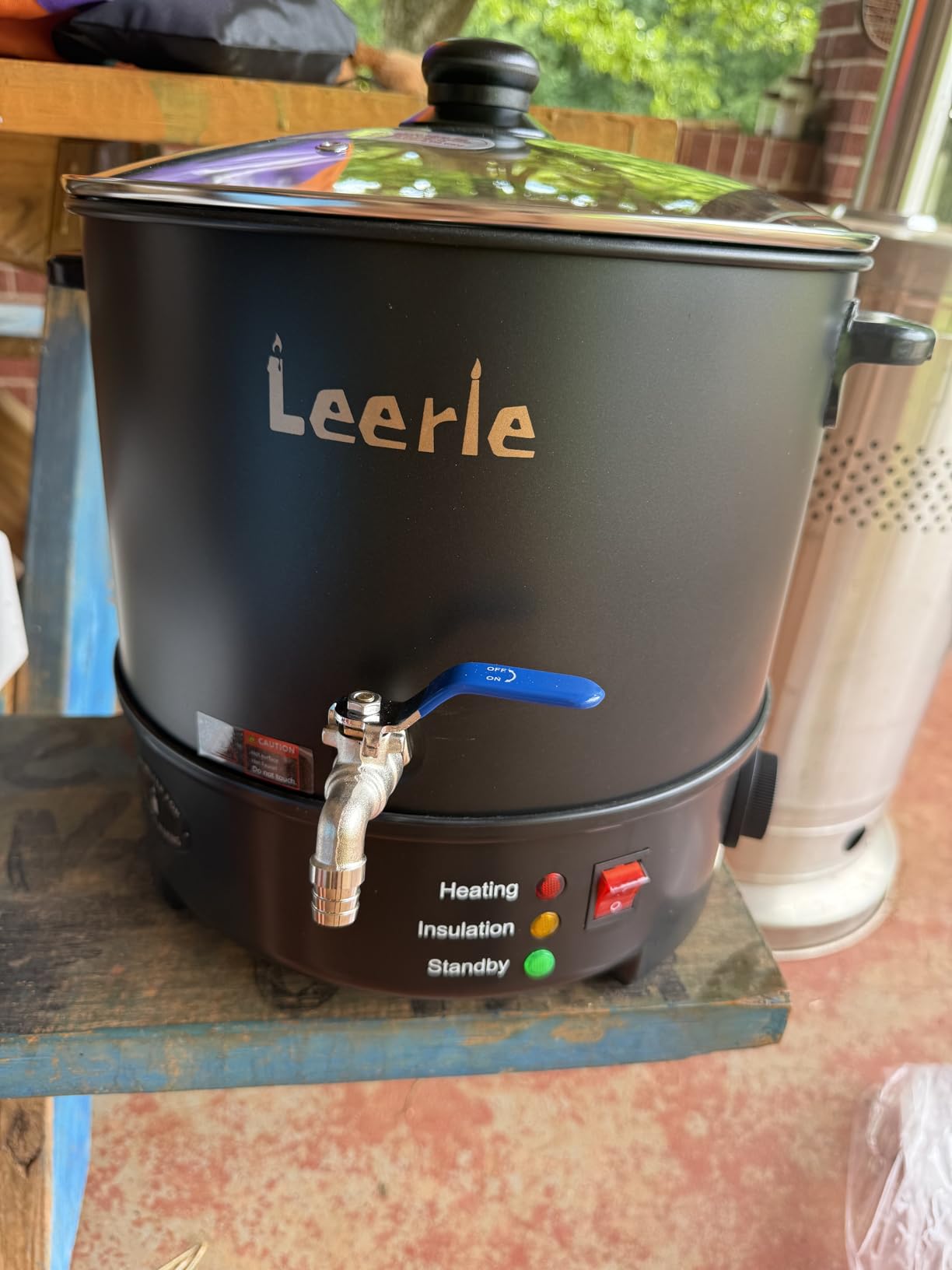 Leerie 20Lbs Commercial Wax Melter for Candle Making, L10 Extra Large Electric Wax Melting Pot Kit for Candle Making Business with Heating Core Brass Spout & Temp Control & Heat Resistant Handle customer photo 2