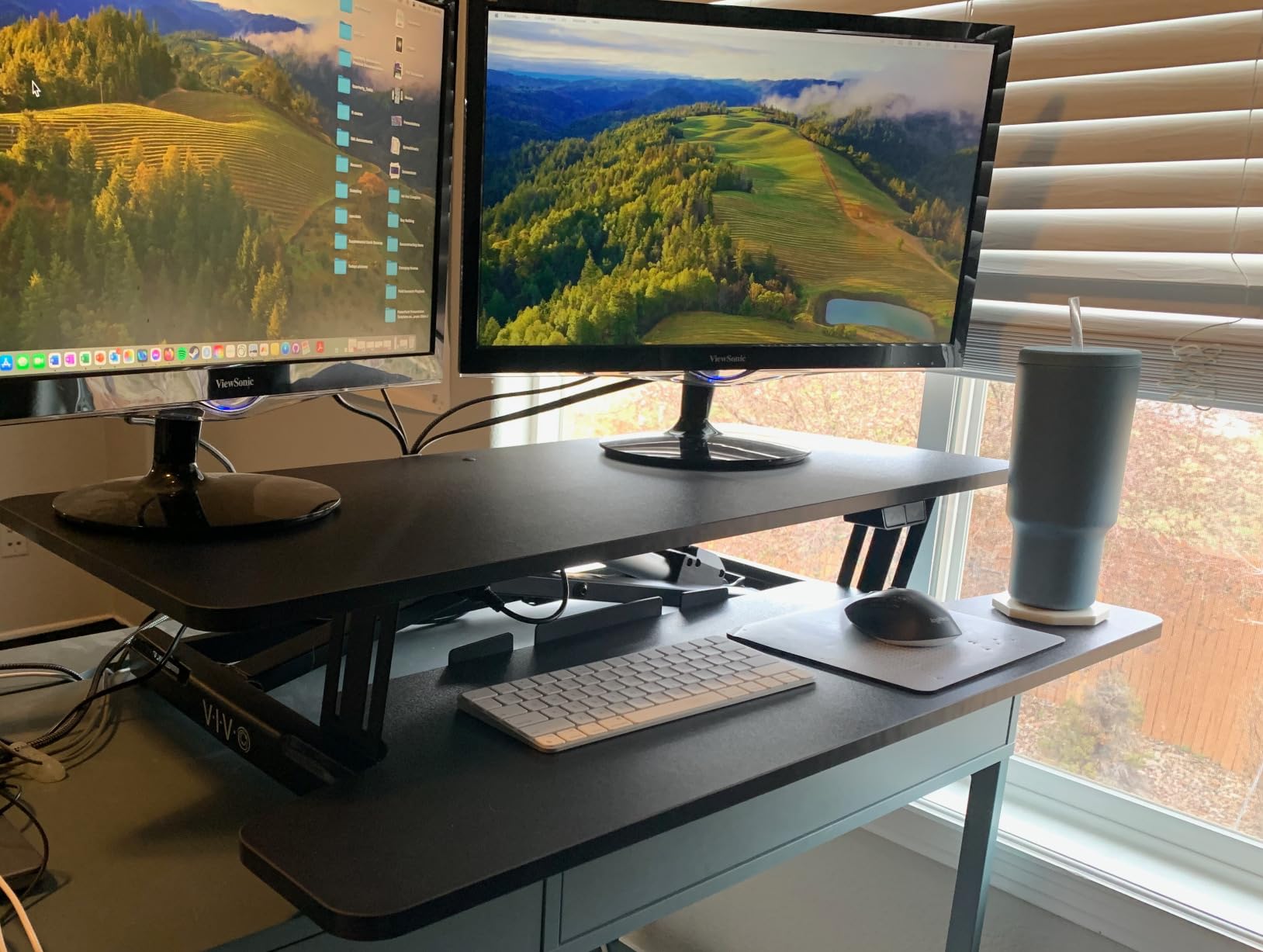 VIVO Black 36 inch Electric Desk Converter, DESK-VE36B customer photo 2