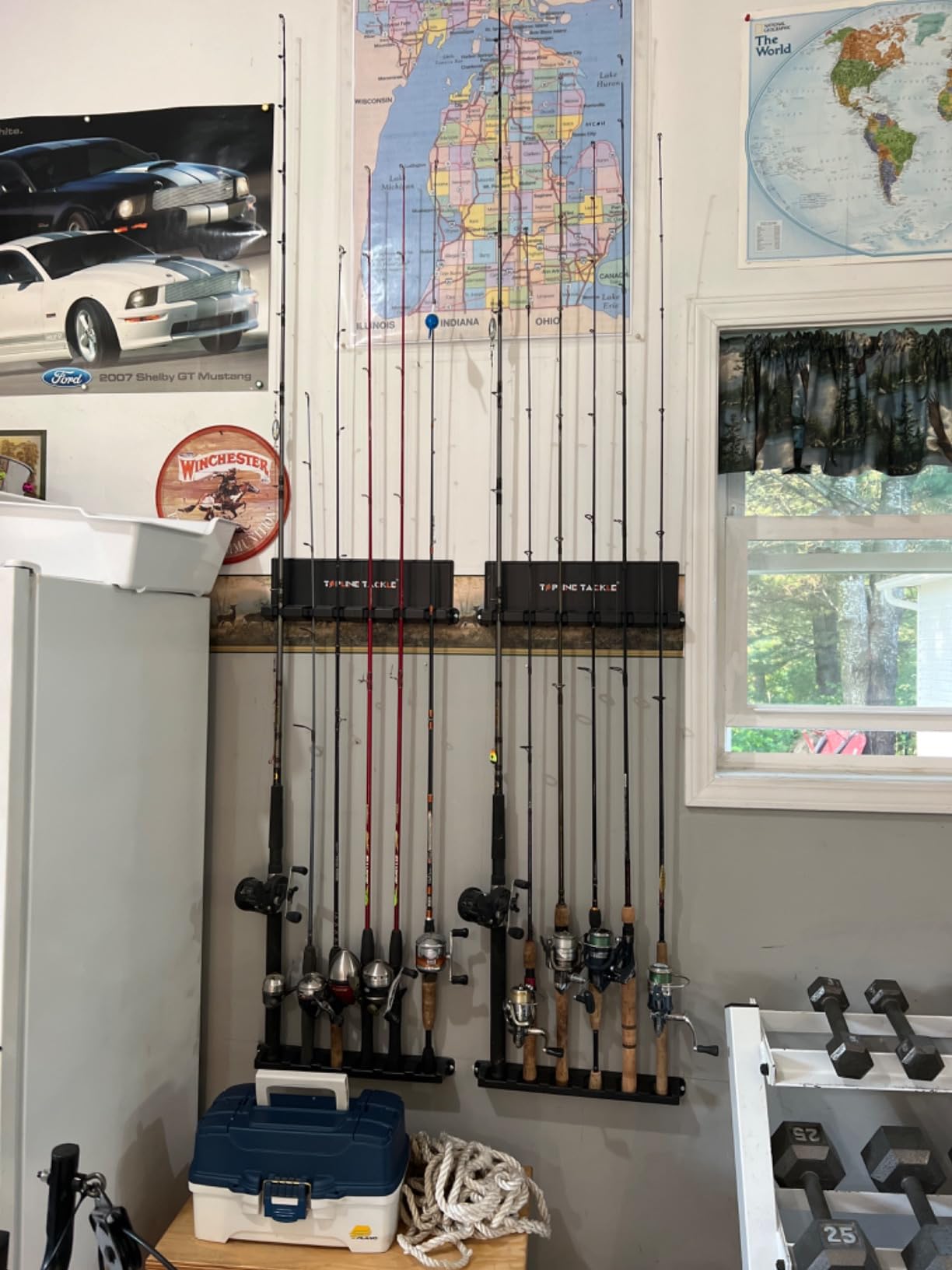 2 Pack Vertical Fishing Rod Holders Up to 12 Rods for Garage customer photo 2