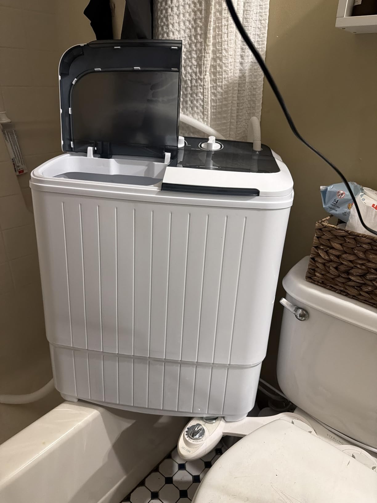 Pataku Portable Washing Machine(Upward Drainage), 17.6 Lbs Compact Mini Washer and Dryer Combo,Twin Tub Laundry Washer with Spin Cycle, Soaking Function Ideal for Apartment, Dorms, RVs Camping, Grey customer photo 2