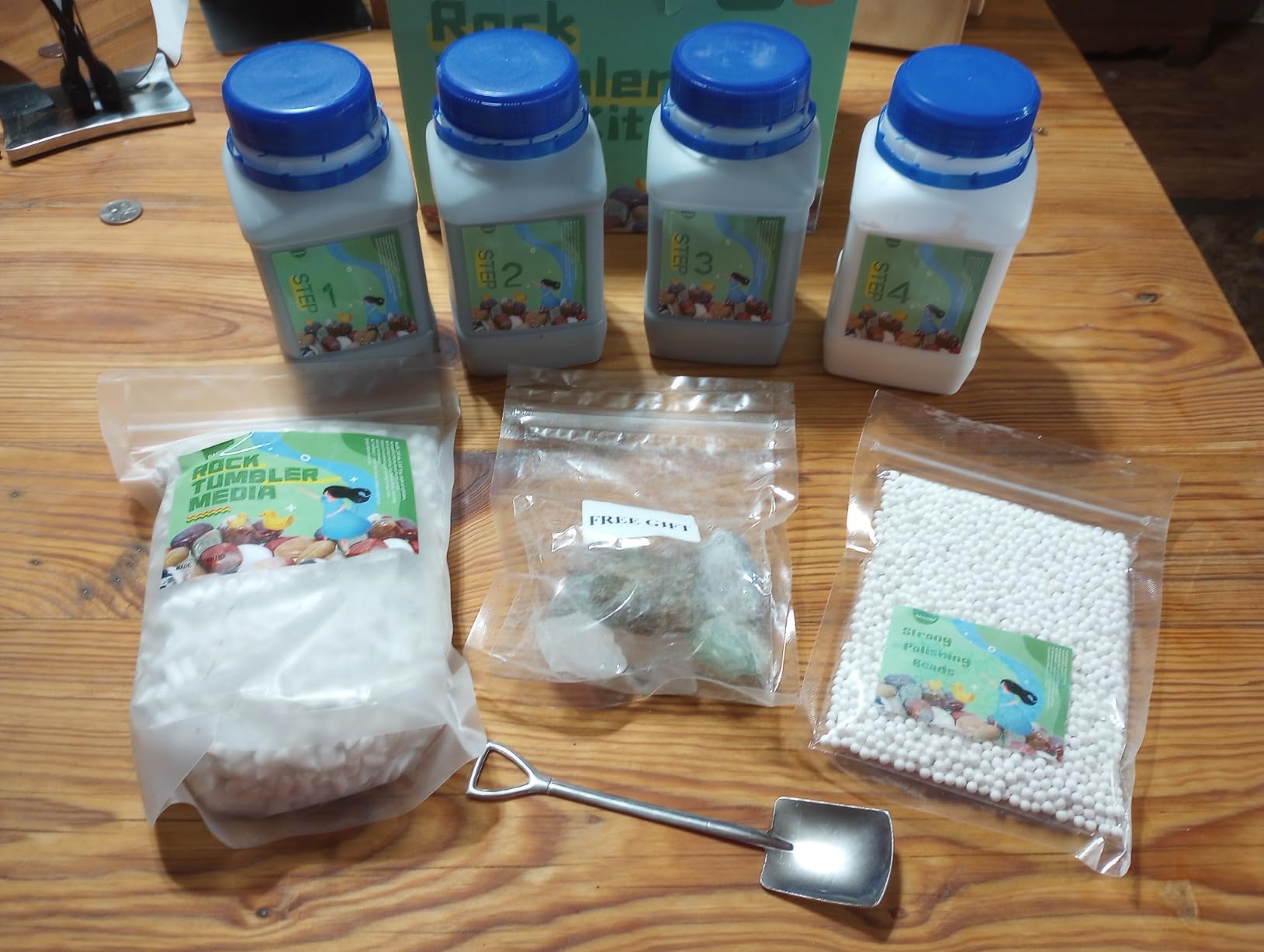 10 LBS Rock Tumbler Grit Set, Rock Tumbler Grit Refill Kit, Tumbling Media,4-Steps Supplies for Tumbling and Polishing Stones and Gems customer photo 2