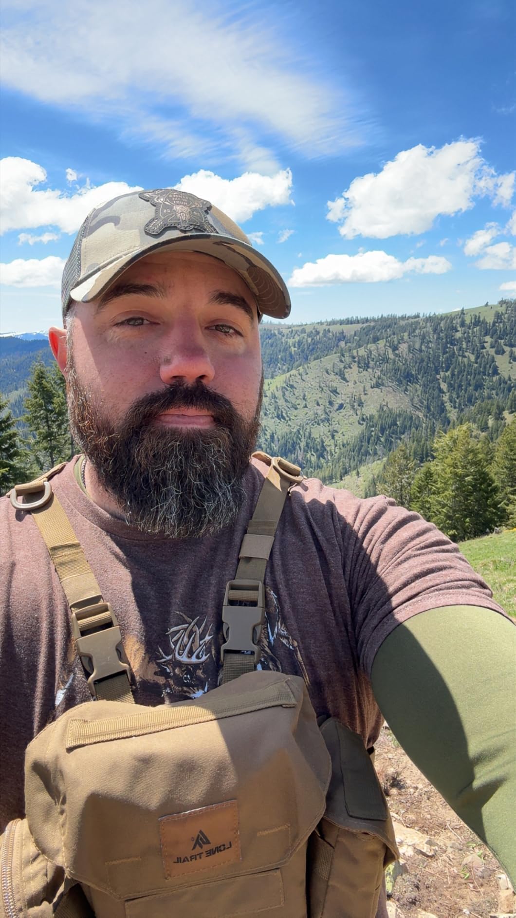 Lone Trail Binocular Harness Chest Pack - Bino Harness Hunting Chest Rig | Waterproof 500D Cordura case, silent magnetic closure, MOLLE rangefinder pouch, elk deer glassing customer photo 1