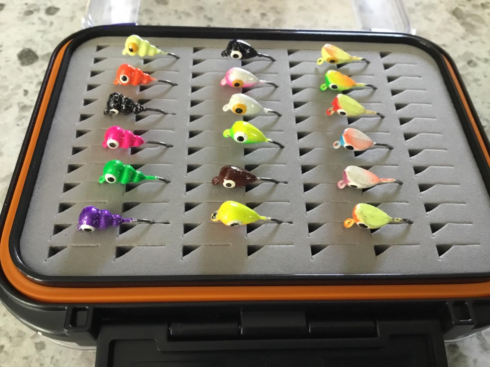 Alichino Ice Fishing Jig Set Ice Fishing Lures Micro Jig Head Hook Set for Panfish, Crappie, Walleye, Perch, Trout, Bluegill customer photo 2