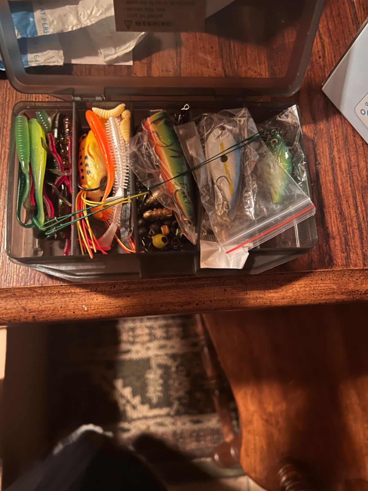 GOTOUR 128/209/240/265pcs Fishing Lures Kit with Tackle Box, All-in-1 Fishing Accessories Gear Set with Soft Lure, Minnow, Crankbait, Hooks, Sinkers, and Terminal Tackle Kit, Fishing Gifts for Men customer photo 1