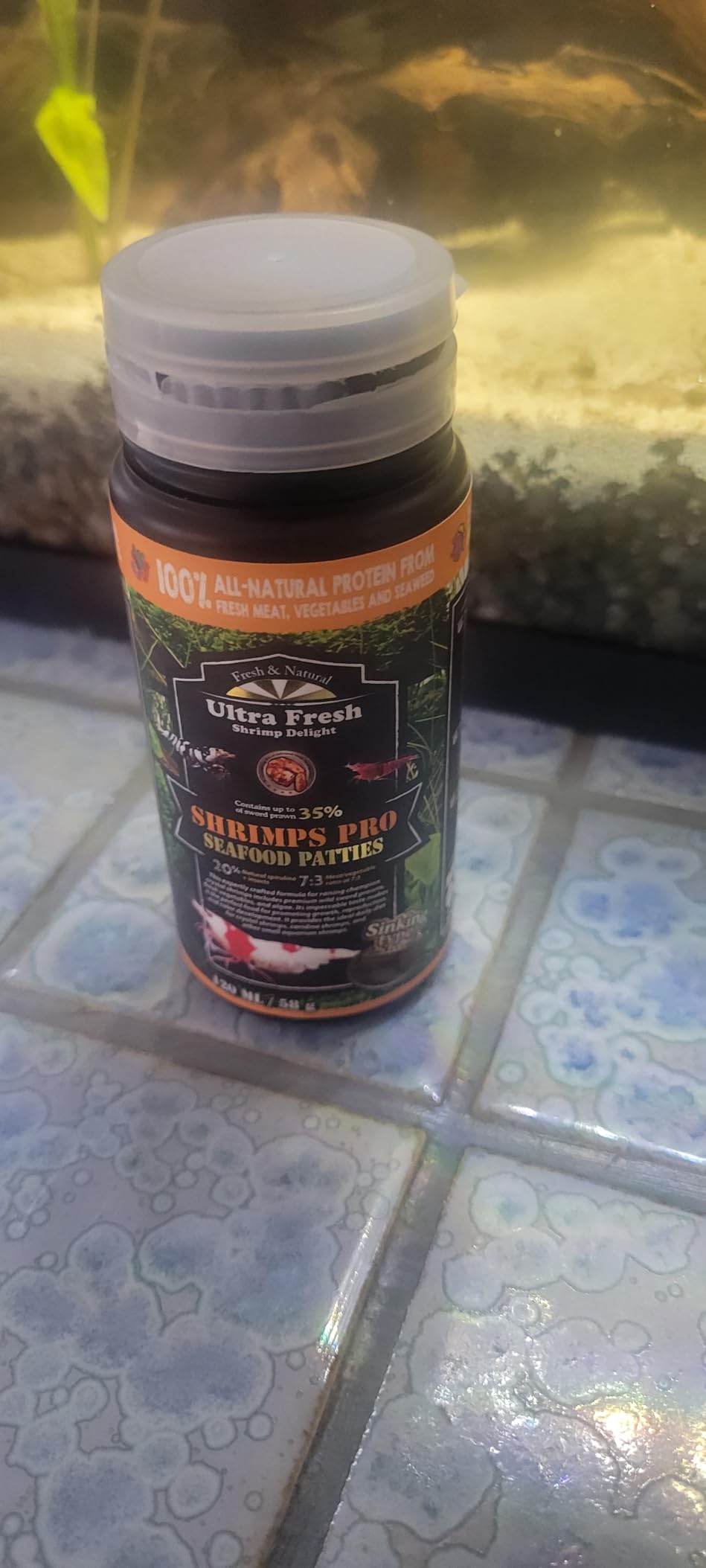 Ultra Fresh Shrimp Food, High Protein, Rich in Vitamins for Crystal, Caridina and Small Tropical Shrimp 2.04oz customer photo 1
