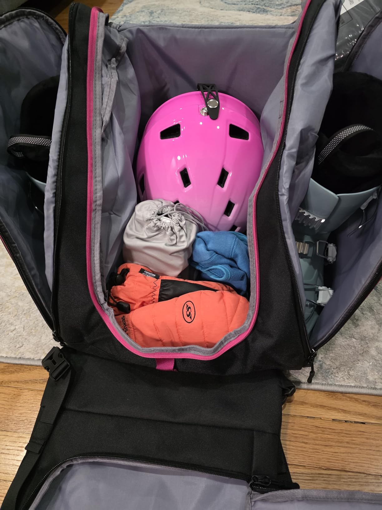 GoHimal Ski Bag & Boot Bag Combo, Padded Ski Carrier customer photo 2