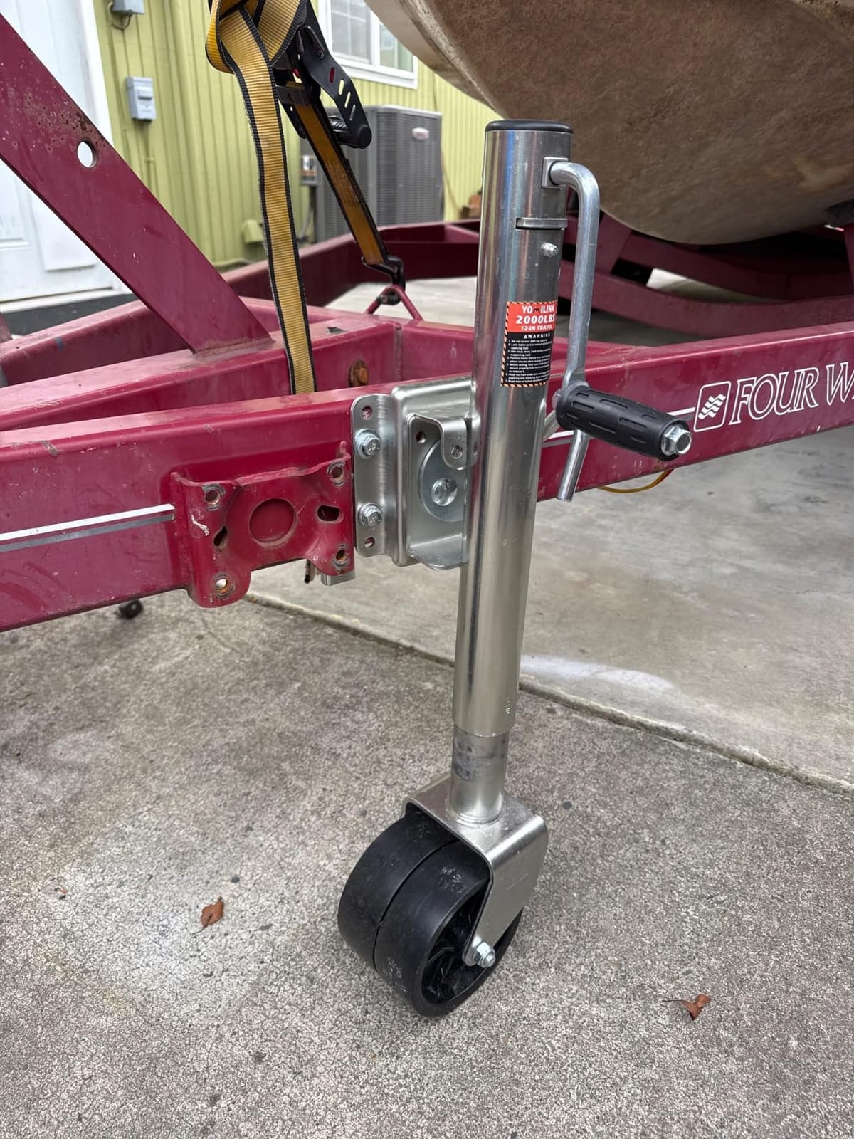 YOMILINK 2000 lbs Trailer Jack with Dual Wheel, Heavy Duty Swivel Boat Jack, 12