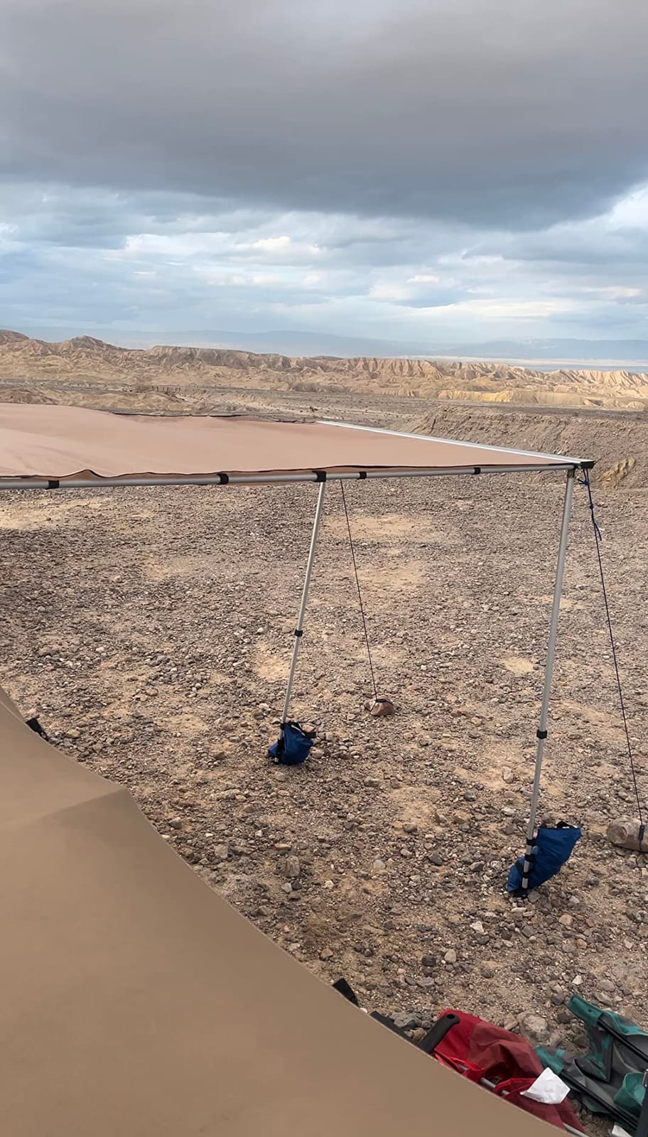 DANCHEL OUTDOOR Pull-Out Car Camper Awning Overlanding, Waterproof Roof Rack Vehicle Awning Truck Canopy Camping with All Metal Joints, 8.2x8.2ft Khaki customer photo 1