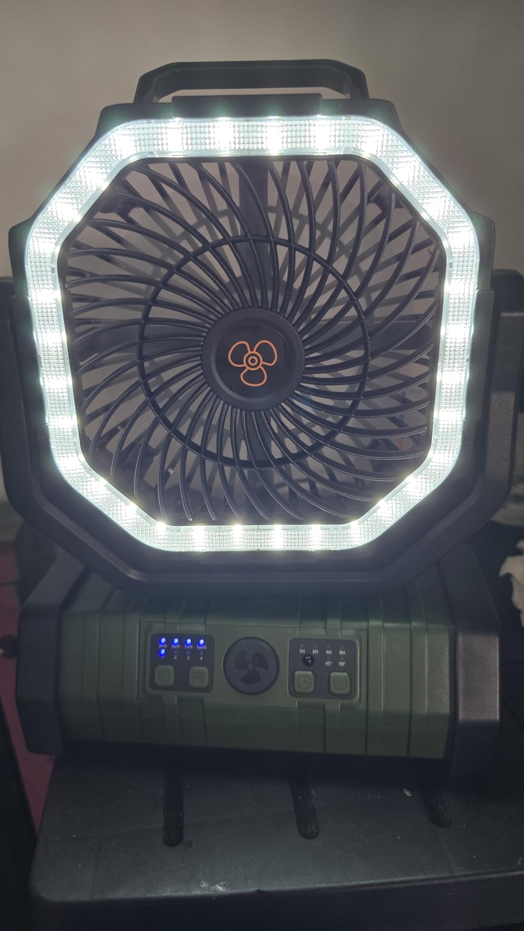 Odoland 30000mAh Camping Fan with LED Lantern, Rechargeable Battery Fan customer photo 1