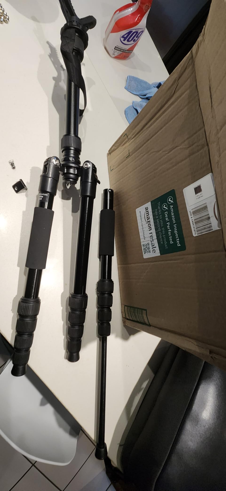 Rifle Tripod Shooting Stand, Adjustable Lightweight Shooting Tripod with 360° Rotatable V Yoke for Outdoors customer photo 2