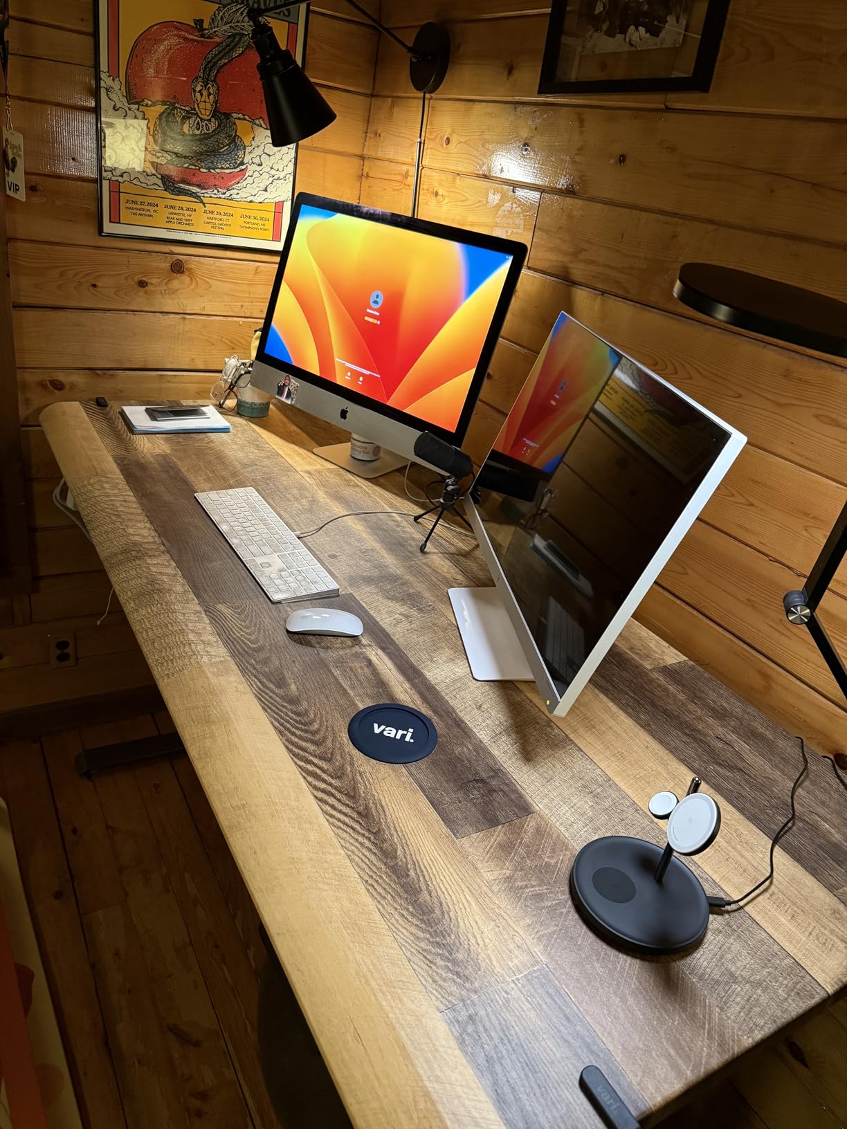 Vari ComfortEdge Electric Standing Desk – 60x30 – Reclaimed Wood/Slate customer photo 2