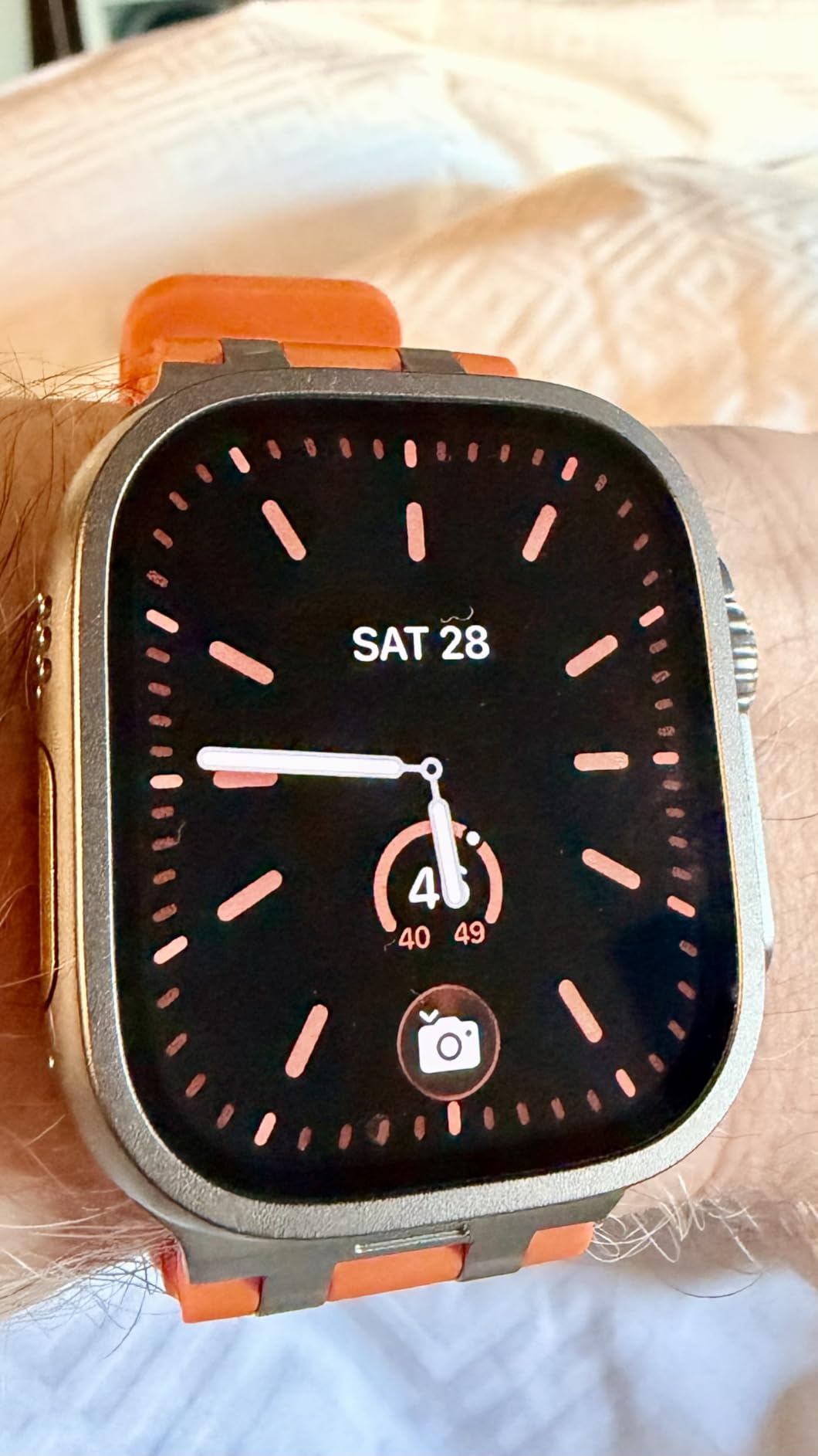 Apple Watch Ultra 2 [GPS + Cellular, 49mm] - Titanium Case with Blue Ocean Band, One Size (Renewed) customer photo 2