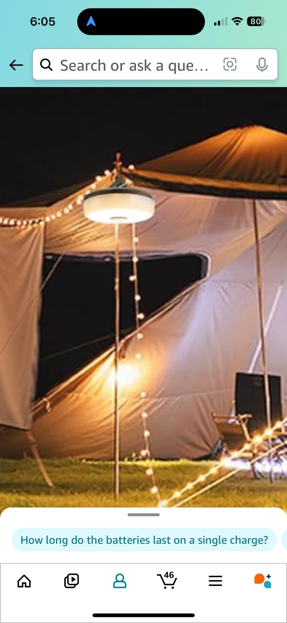 Sutaig Camping String Lights, 4 in 1 Outdoor Camping Lantern with 8 Lighting Modes(32.8Ft), Quick 30s Recovery, Waterproof, Type-C Fast Charging, Portable Lights for Camping/Yard/Hiking customer photo 1