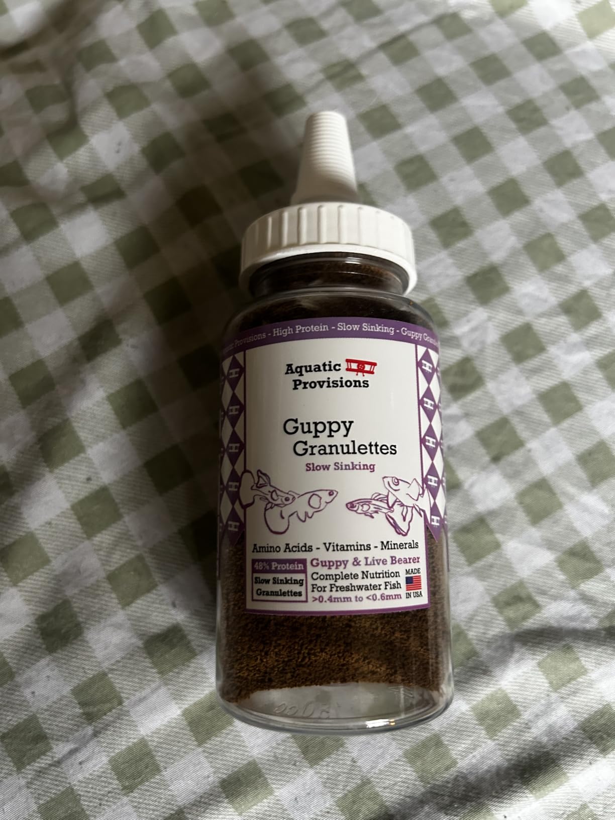 Aquatic Provisions Guppy Granulettes Fish Food 3.17 oz customer photo 2