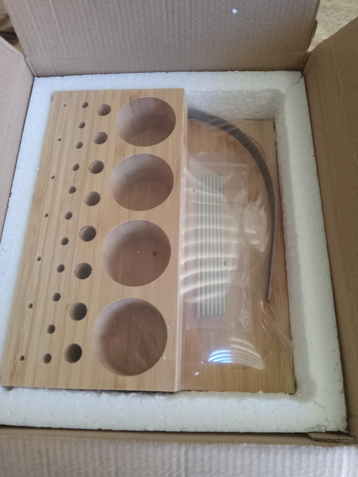 Raprance Wooden Fly Tying Fishing Kit Organizer Fly Tying Tool Caddy Desktop Storage Rack customer photo 2