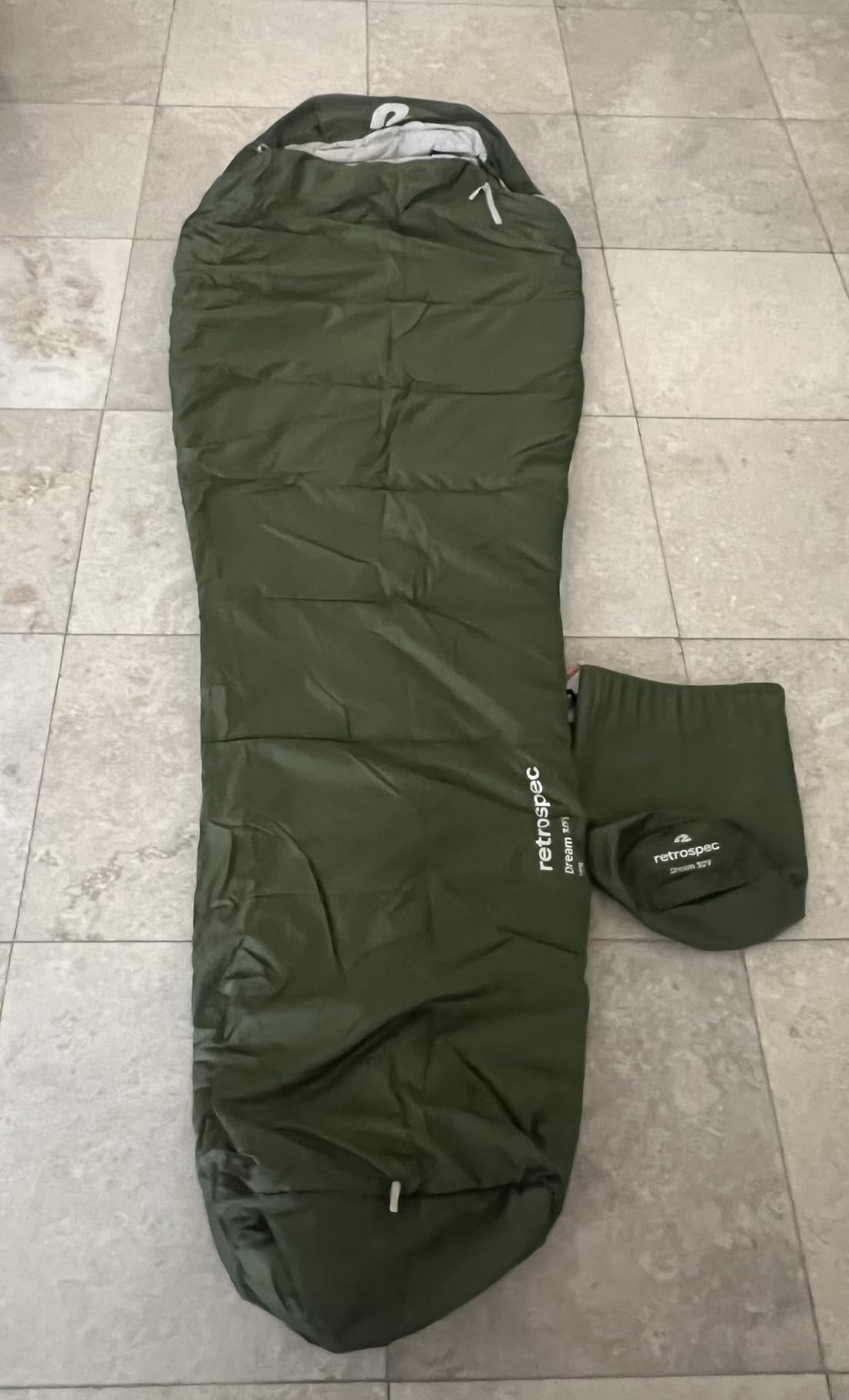 Retrospec Dream Mummy Sleeping Bag - 5, 15, & 30°F Cold Weather Camping & Travel Essential Gear with Water - Resistant Shell & Synthetic Fill - Zippered Pocket & Stuff Sack customer photo 2