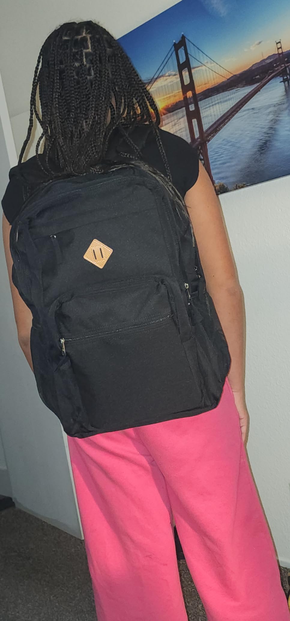 ZORFIN 26L Black Backpack for College, and Travel: Water Resistant Bookbag customer photo 2