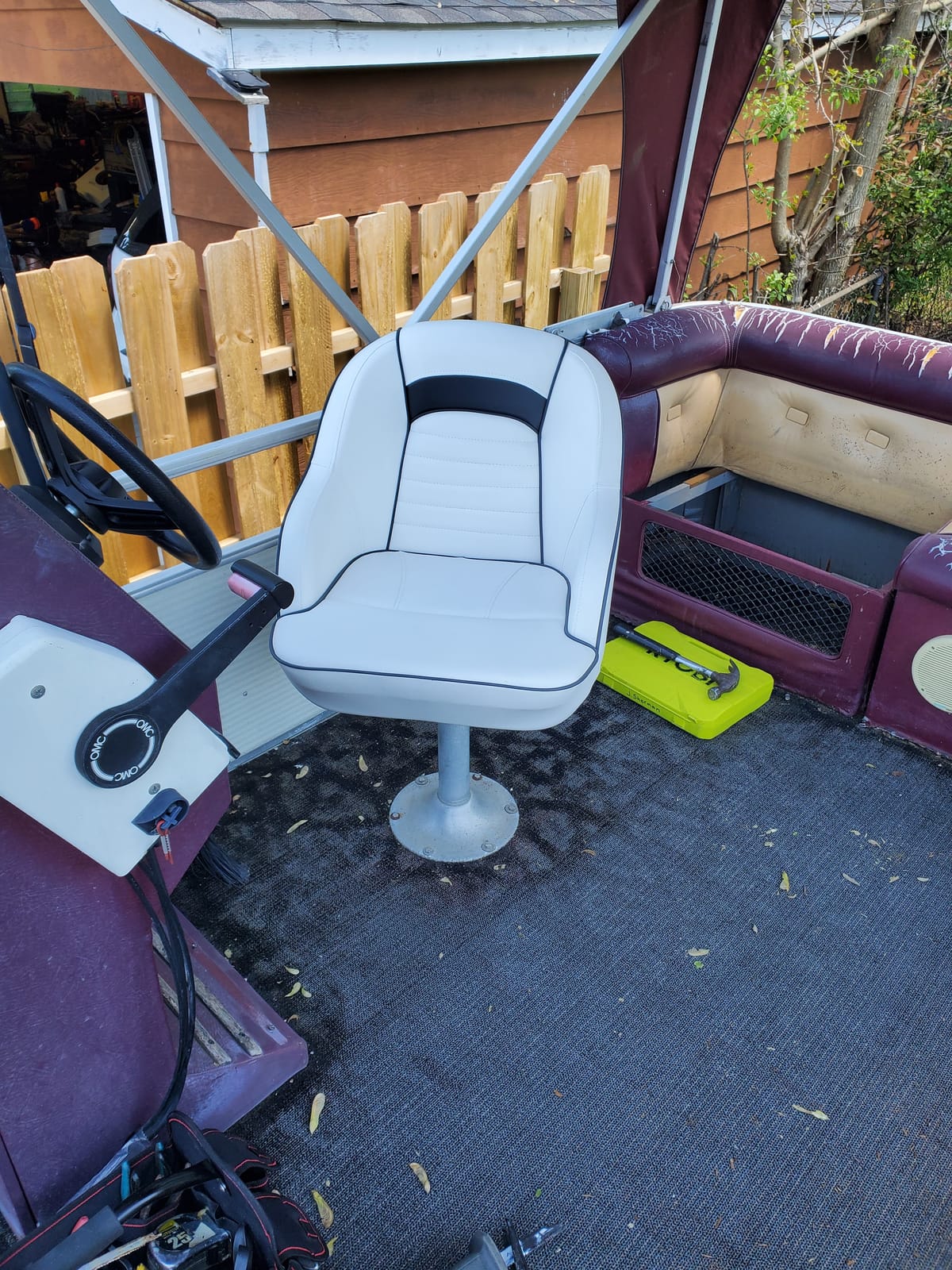 NORTHCAPTAIN Pontoon Boat Seat Captain Bucket Seat with Boat Seat Cover customer photo 1