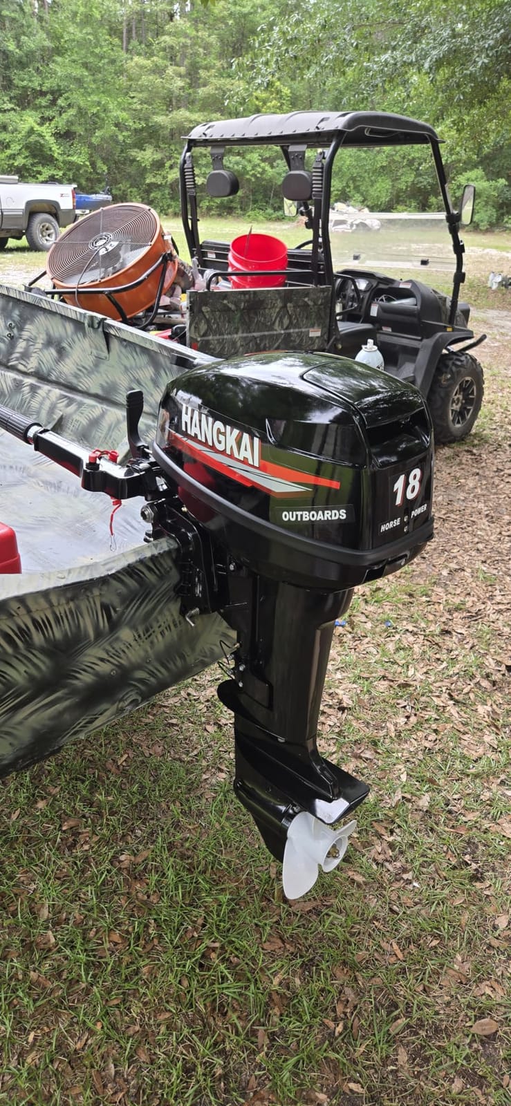 2 Stroke 18 HP HangKai Outboard Motor Boat Engine, CDI Ignition System customer photo 1