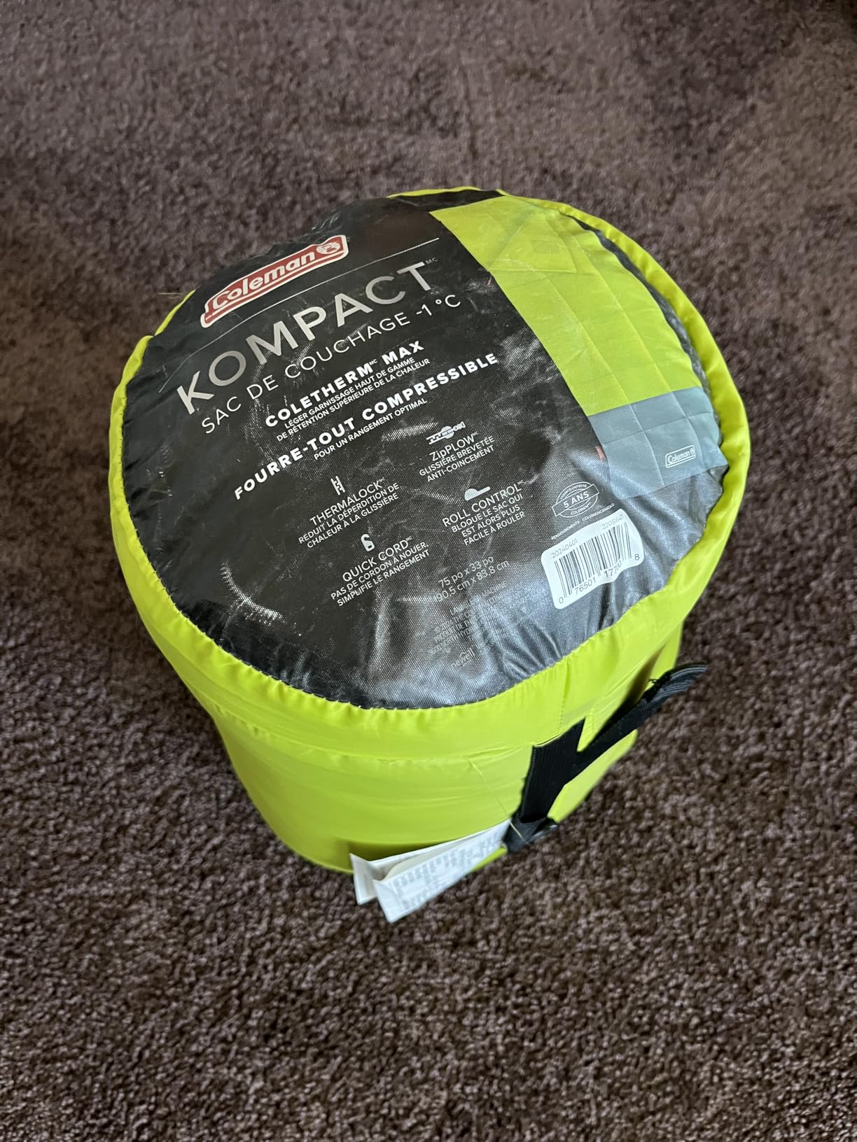 Coleman Kompact 20°F/30°F/40°F Sleeping Bag, Cool-Weather Adult Sleeping Bag with Heat Retention, Stuff Sack, & Snag-Free Zipper, Great for Camping, Sleepovers, Guests & More customer photo 2