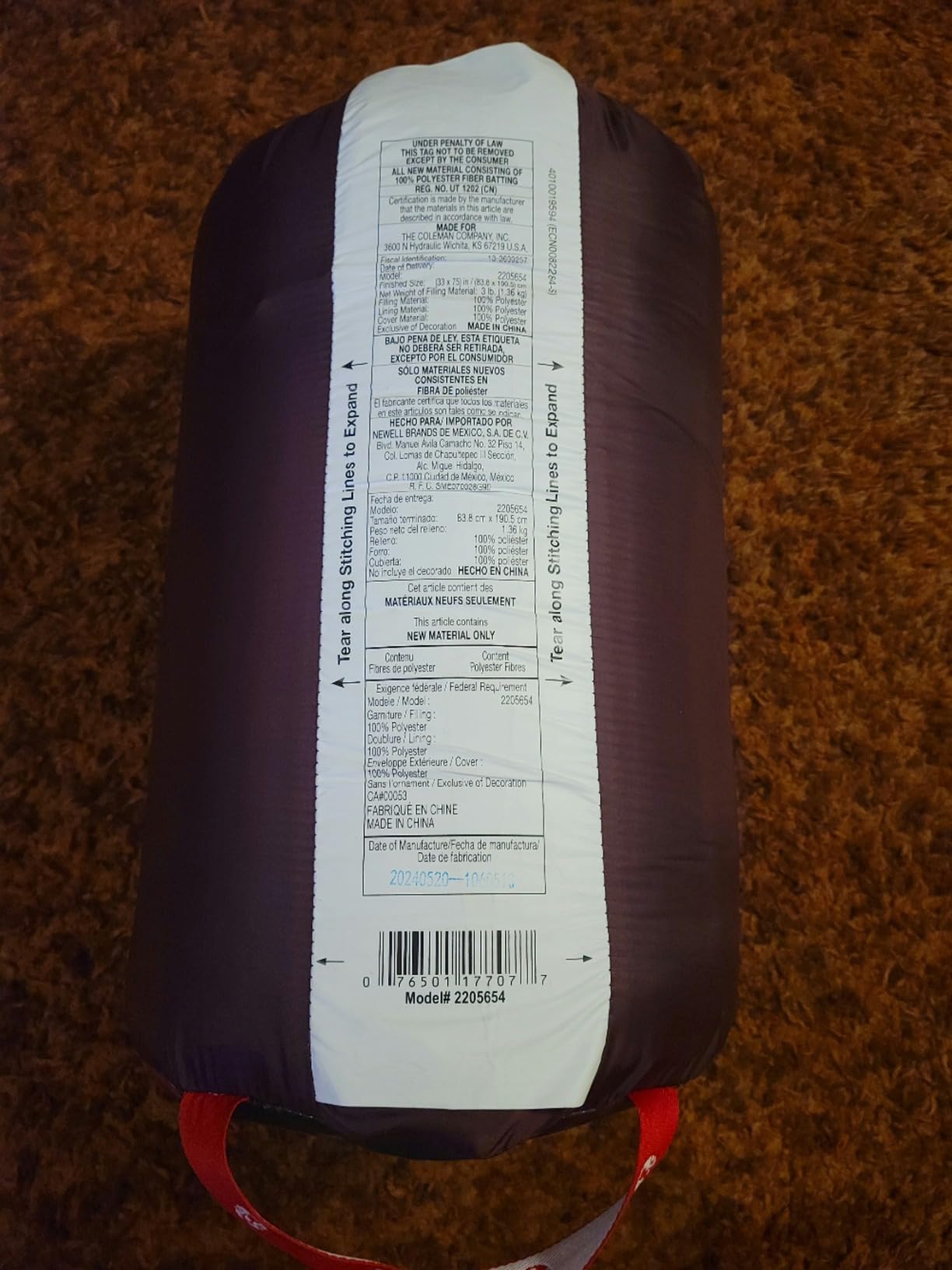 Coleman Autumn Glen Sleeping Bag, Lightweight Sleeping Bag with No-Snag Zipper & Storage Stuff Sack, Machine Washable for Easy Cleaning, Great for Camping, Sleepovers, & Guests customer photo 2