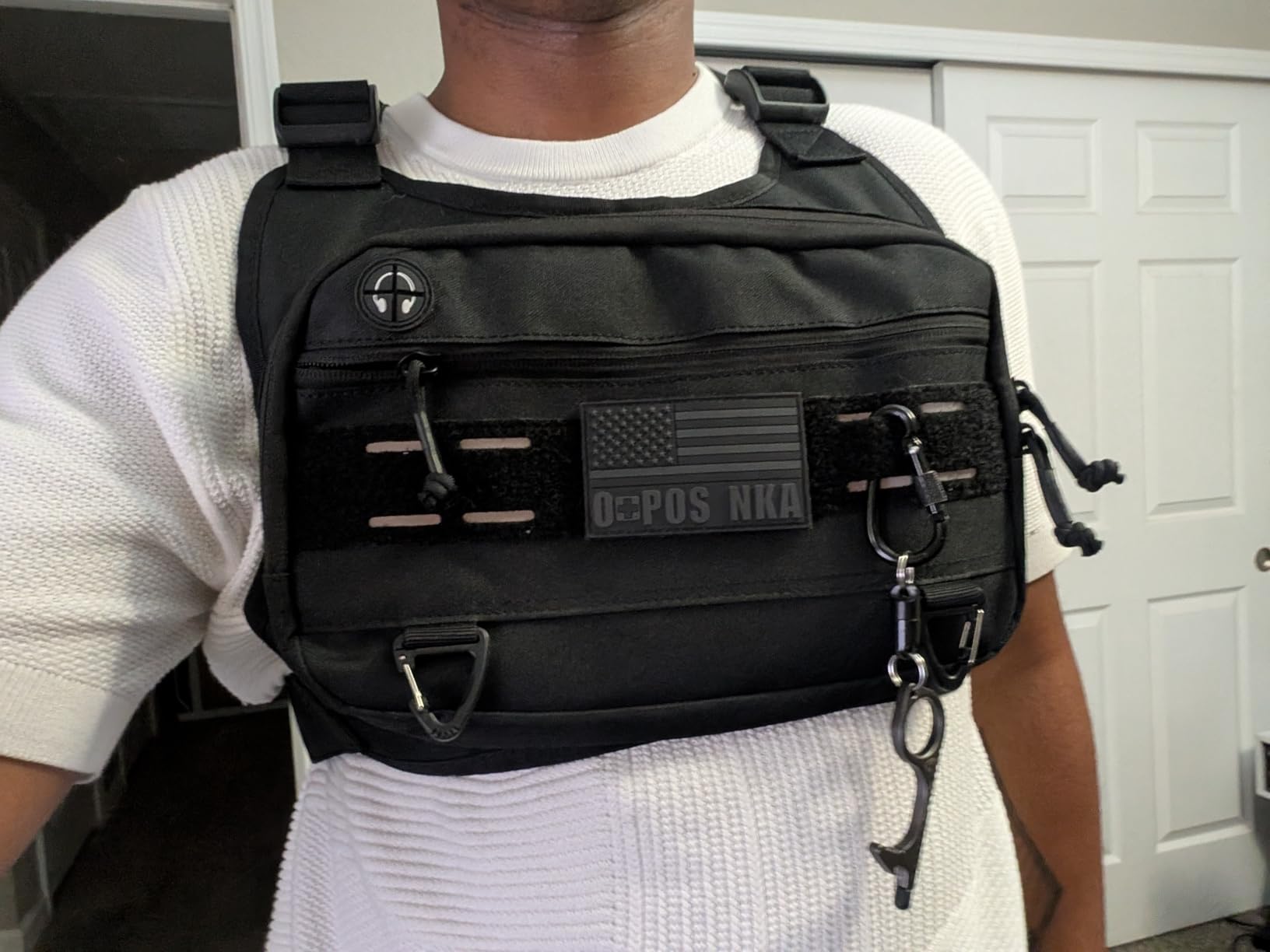 Sports Chest Pack for Men Front Chest Bag Fits Most Pistols, Chest Pouch Harness for Running, Hiking, Workouts customer photo 1