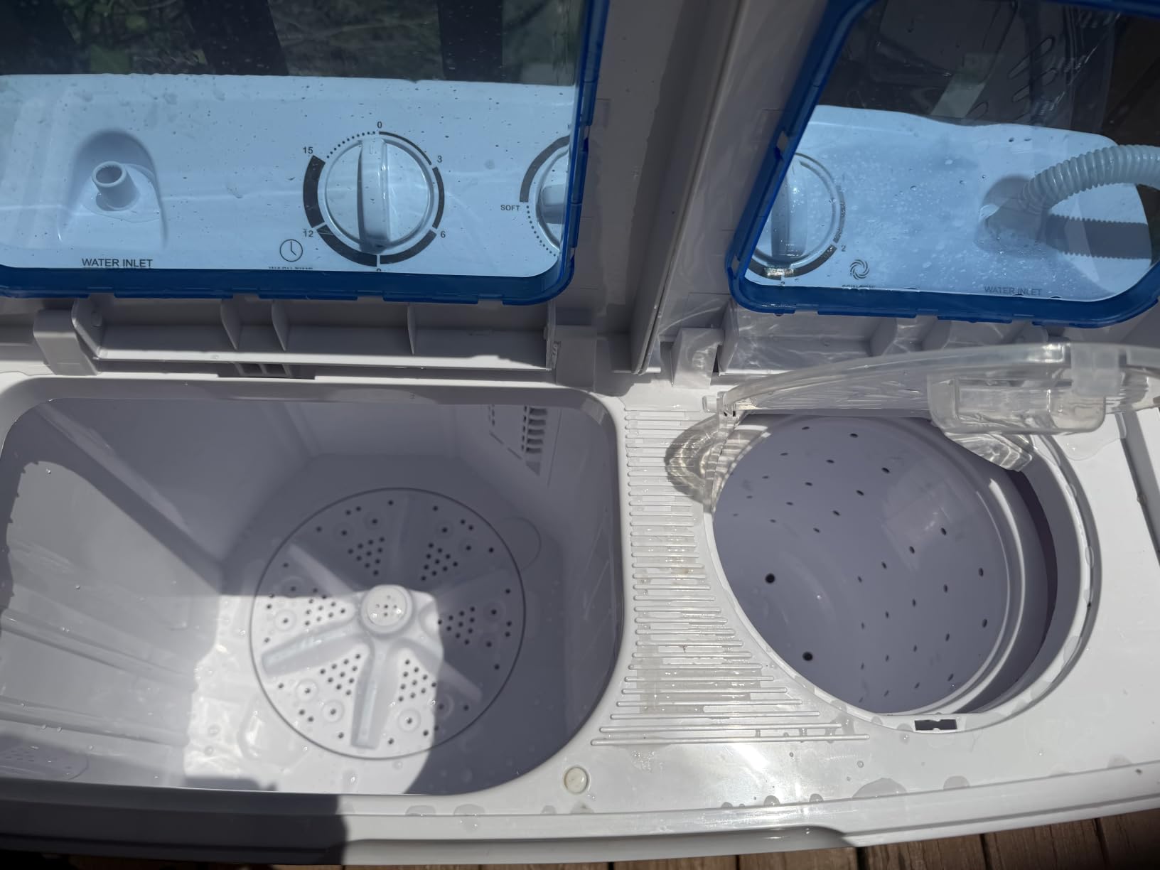 COSTWAY Portable Washing Machine, 12Lbs Washer and 8Lbs Spinner, Grey+White customer photo 1