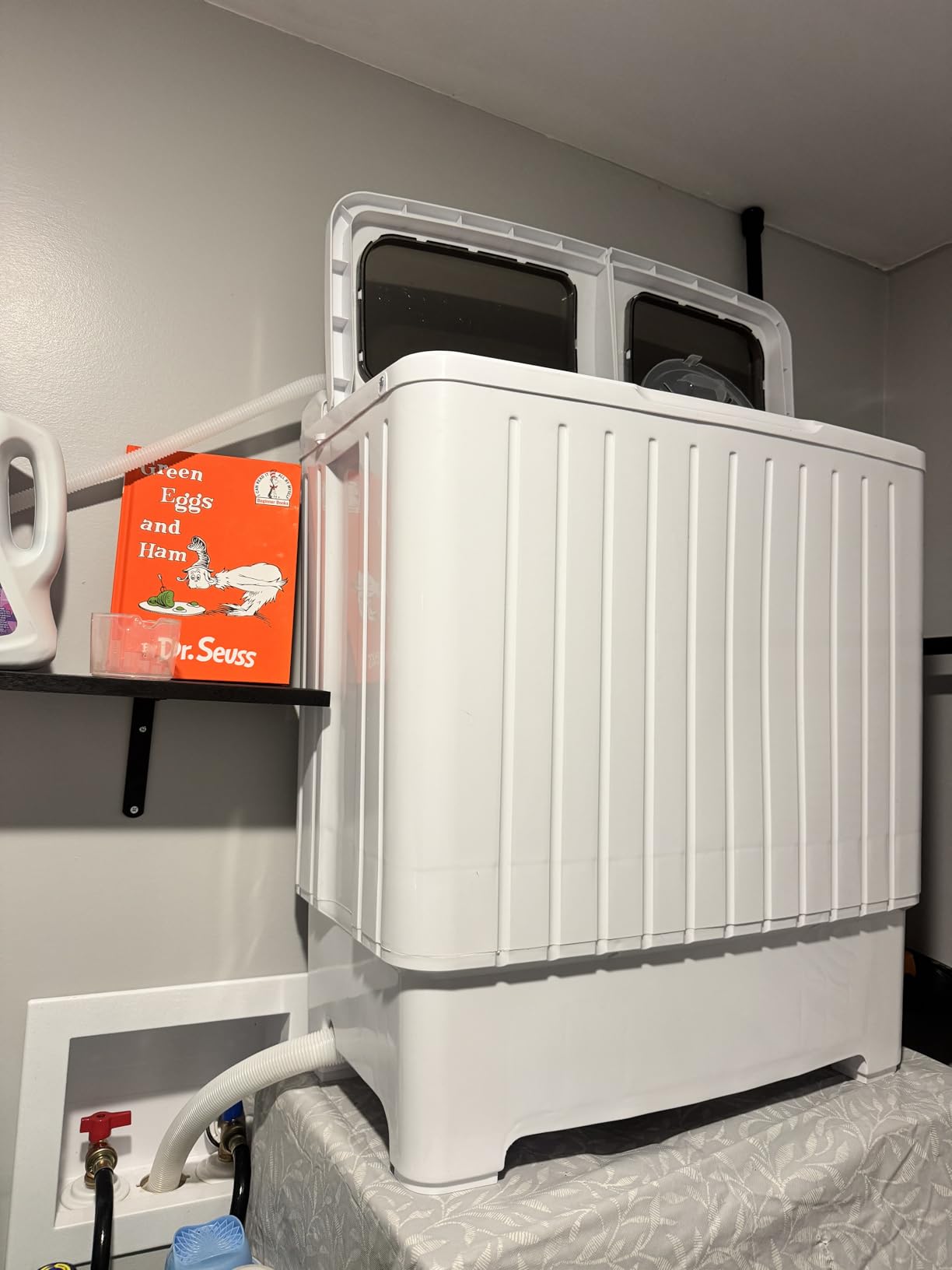 COSTWAY Portable Washing Machine, 12Lbs Washer and 8Lbs Spinner, Grey+White customer photo 2