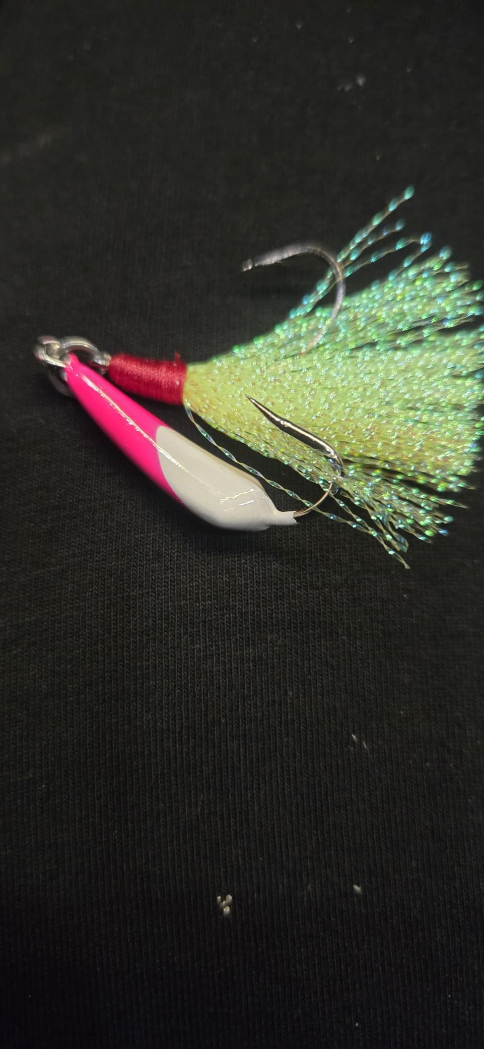 5 Pack Fishing Jig Heads, Swimbait Jigs Pompano Jigs with Teaser Hooks, Surf Fishing Jigs Saltwater Jig Heads Stand Up Jig High Carbon Steel O'Shaughnessy Hooks jigs customer photo 1
