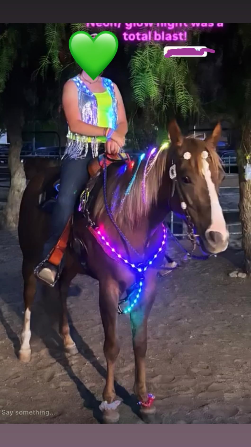 LED Horse Breastplate Collar - 7 Colors in 1 Light Up Horse Tack, USB Rechargeable - Added Visibility & Safety for Night Riding customer photo 2