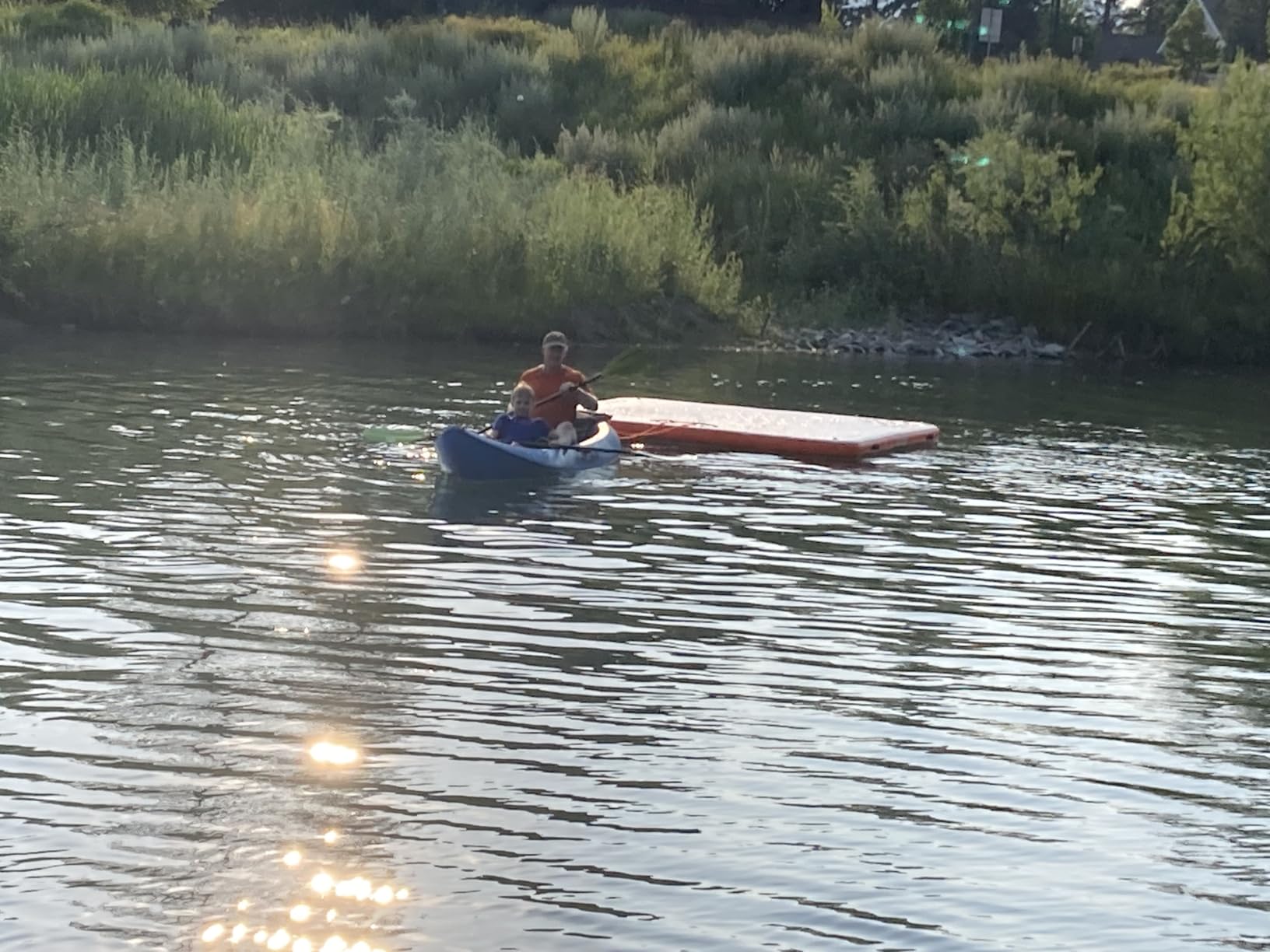 VEVOR Inflatable Floating Dock, Inflatable Dock Platform, Non-Slip Air Dock Platform with Portable Carrying Bag & Detachable Ladder, Floating Platform Island Raft for Pool Beach Ocean customer photo 2
