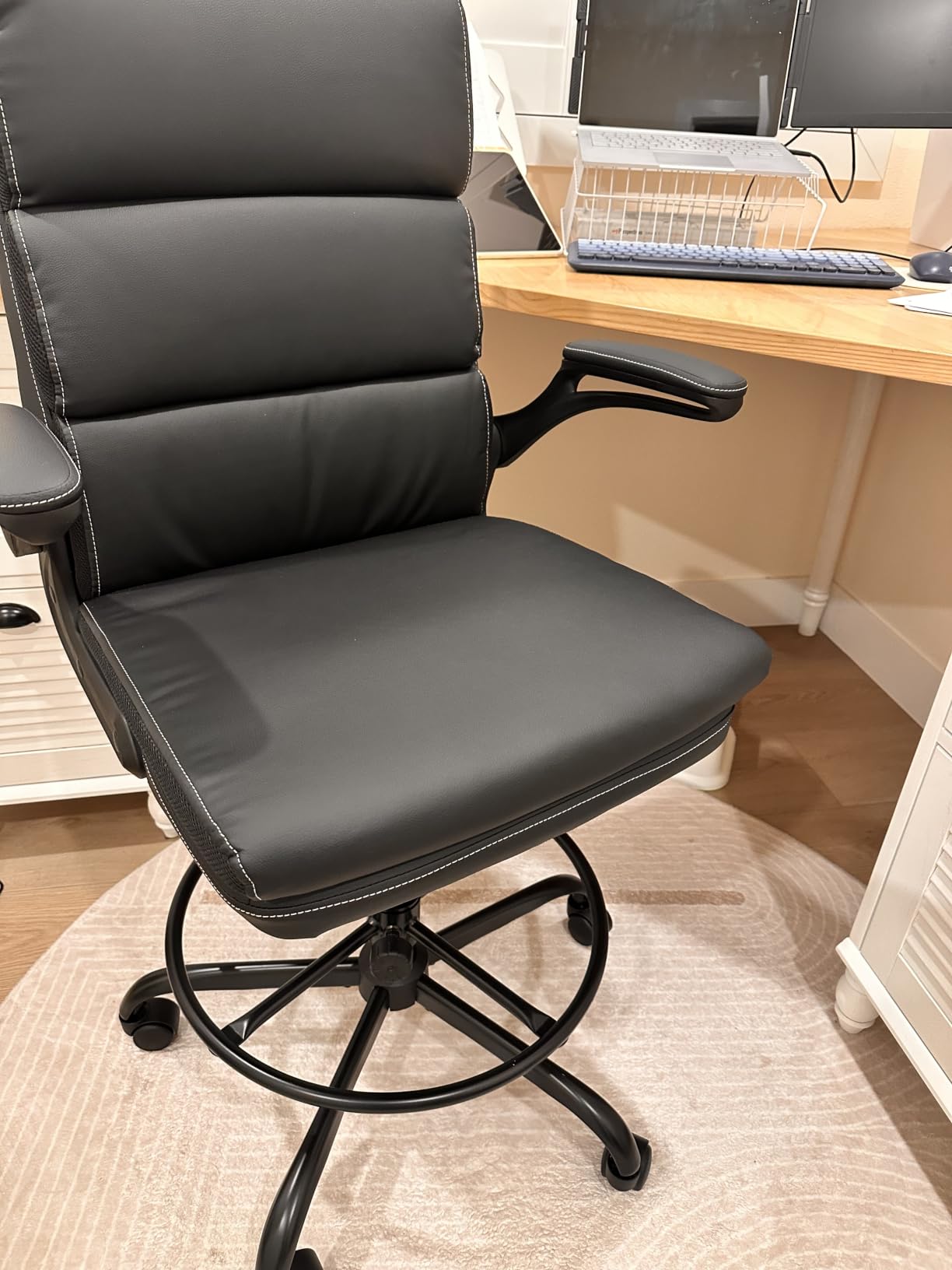 amseatec Tall Drafting Chair for Standing Desk,Executive Office Chair customer photo 1